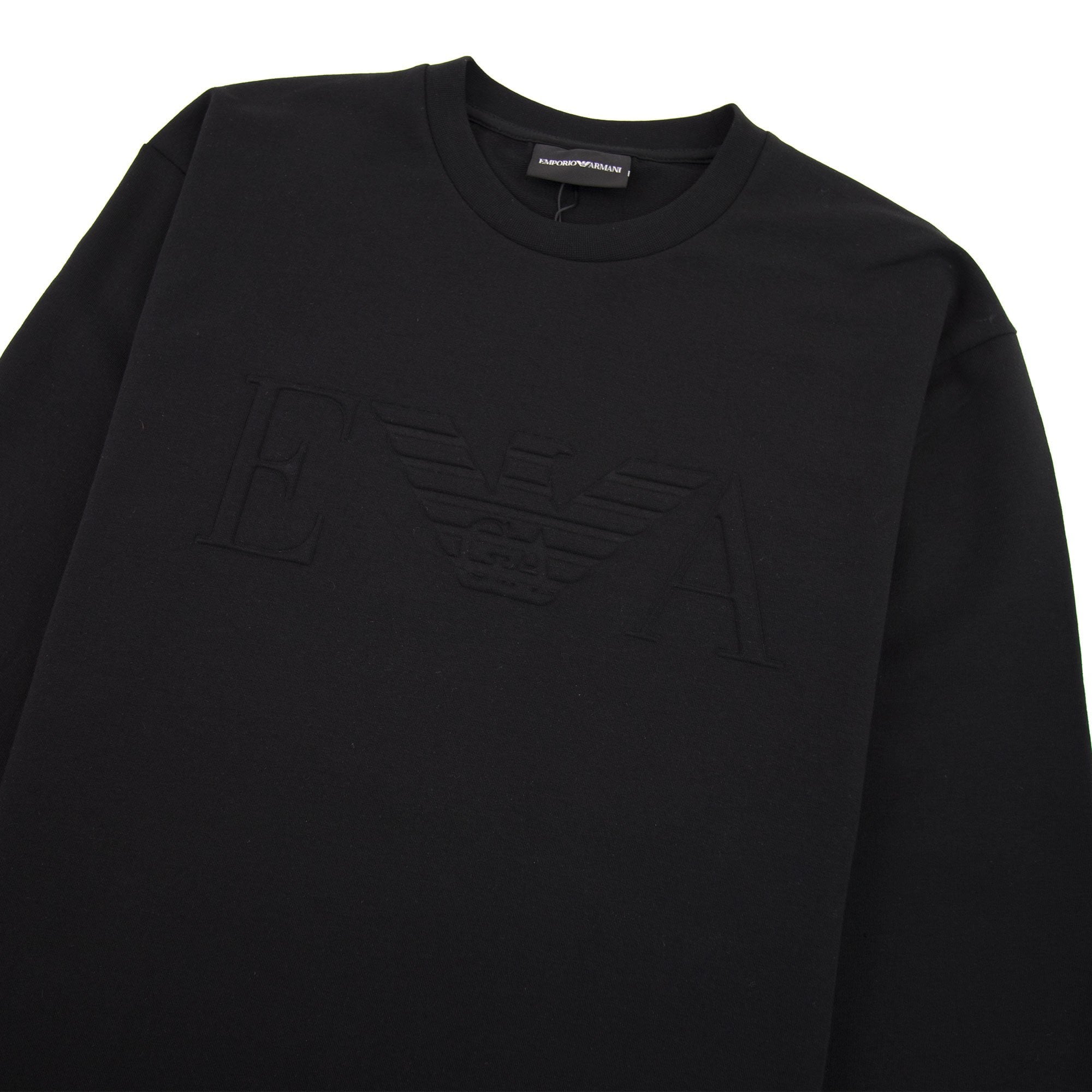 Armani Jeans Embossed Logo Sweatshirt Nero 0999