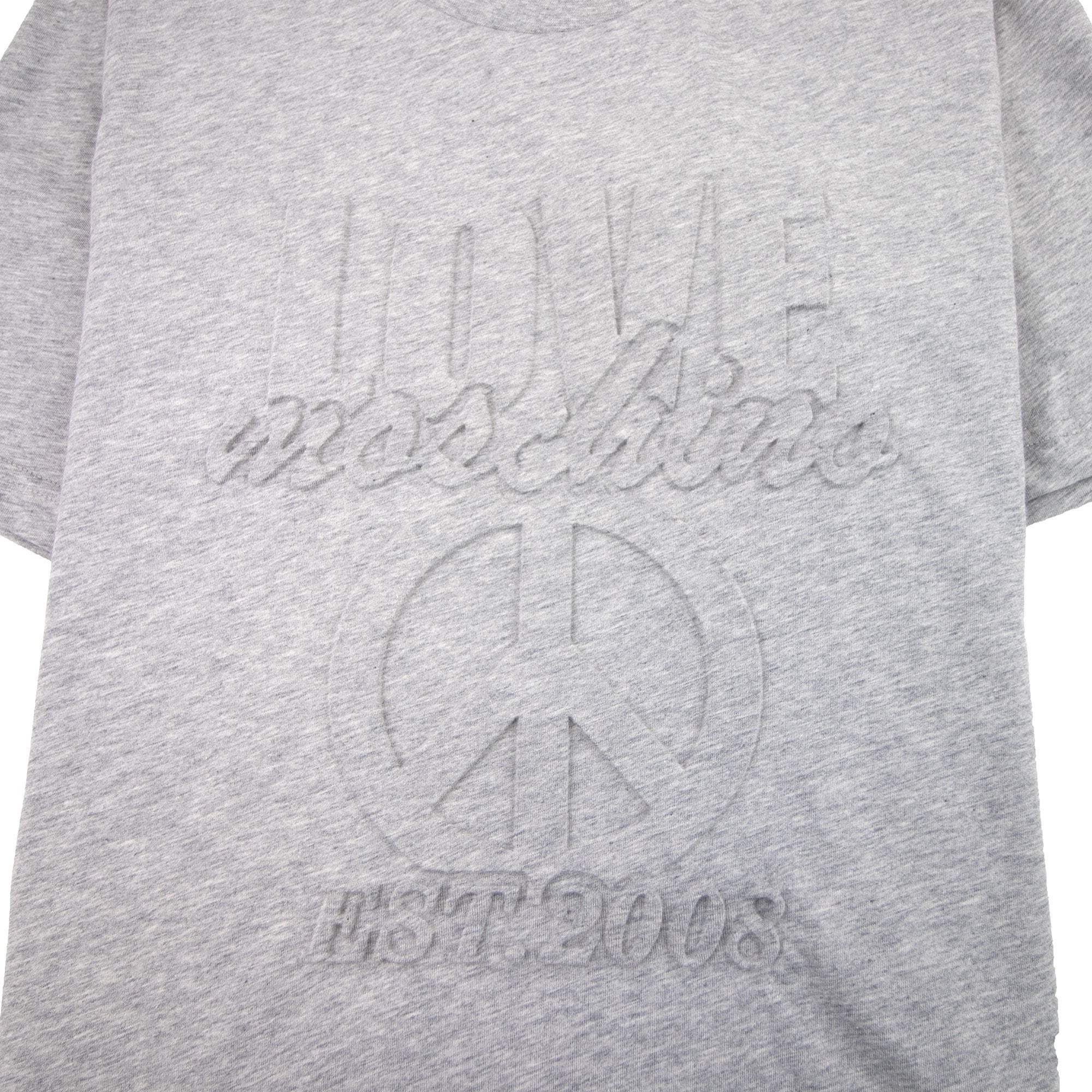 Love Moschino Embossed Peace Logo T-shirt Grey