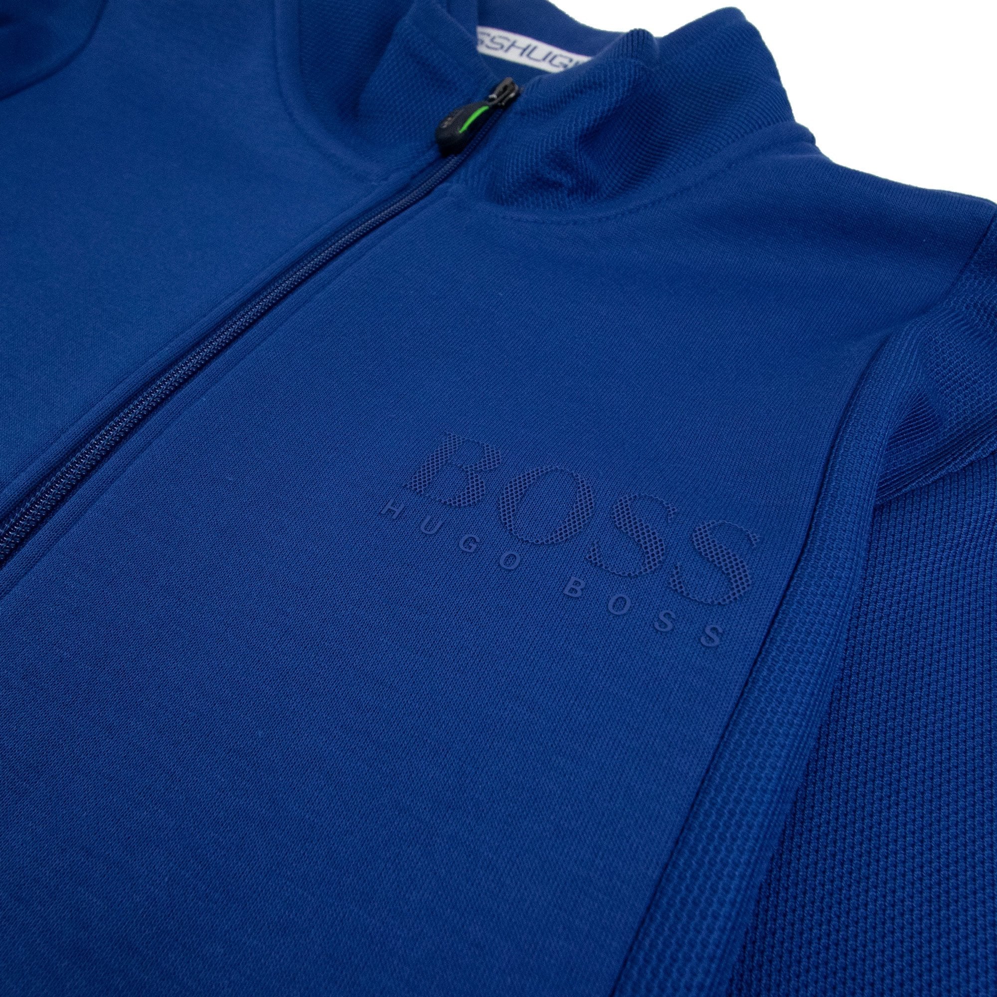 Hugo Boss Full Zip Funnel Neck Cardigan Royal Blue