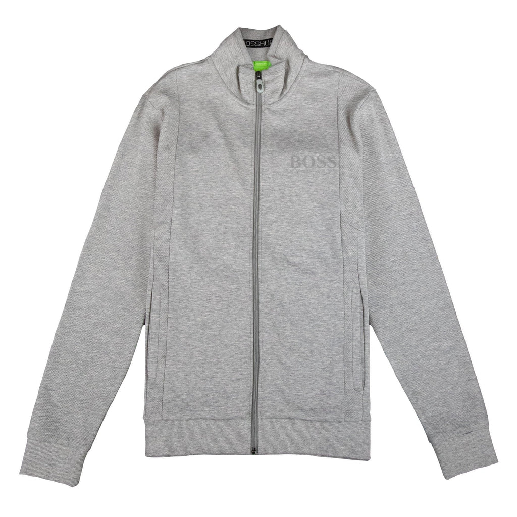 Hugo Boss Full Zip Funnel Cardigan Neck Grey