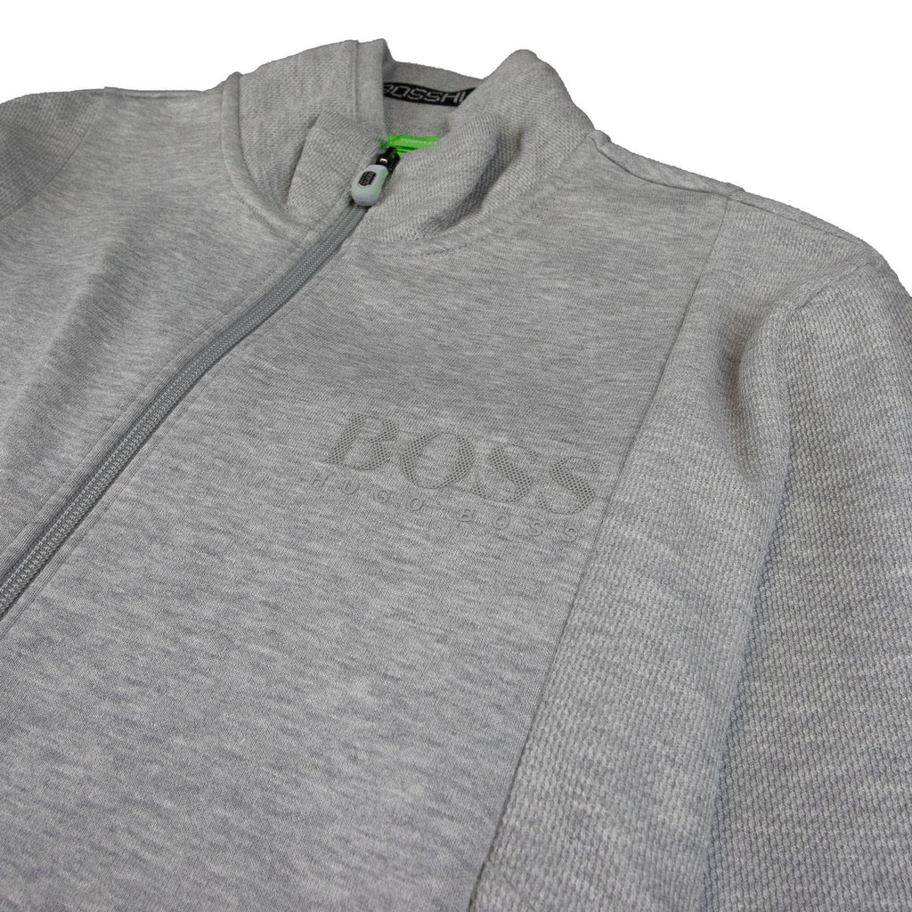 Hugo Boss Full Zip Funnel Cardigan Neck Grey