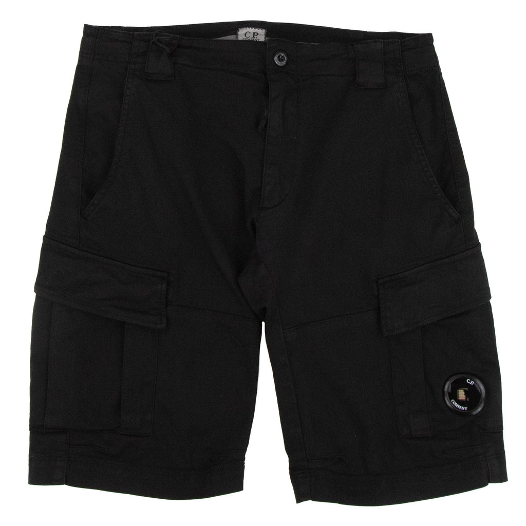 CP Company Bermuda Cargo Stretch Gabardine Shorts Black 999