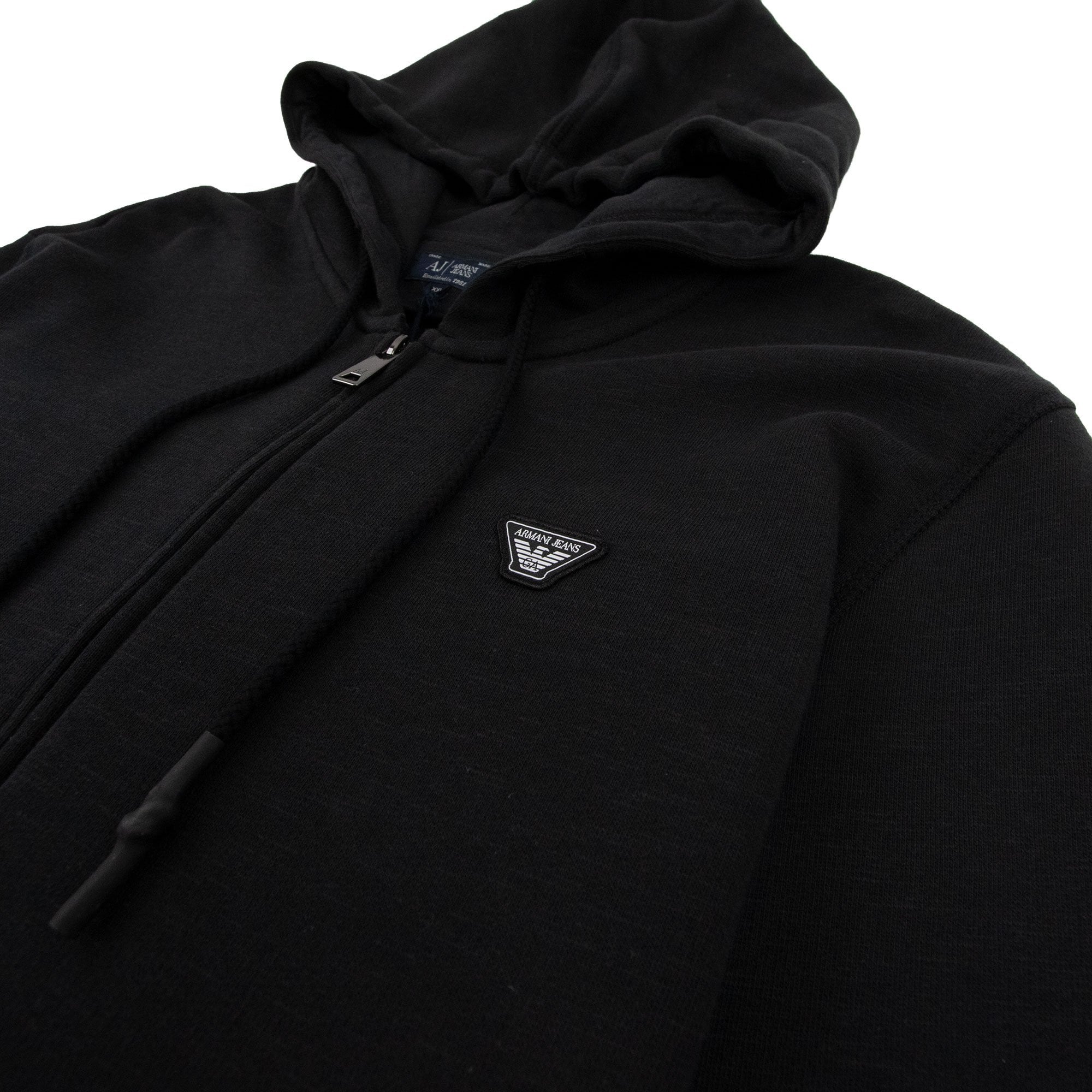 Armani Jeans AJ Eagle Patch Logo Hoody Nero