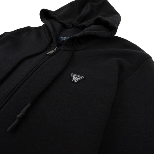 Armani Jeans AJ Eagle Patch Logo Hoody Nero
