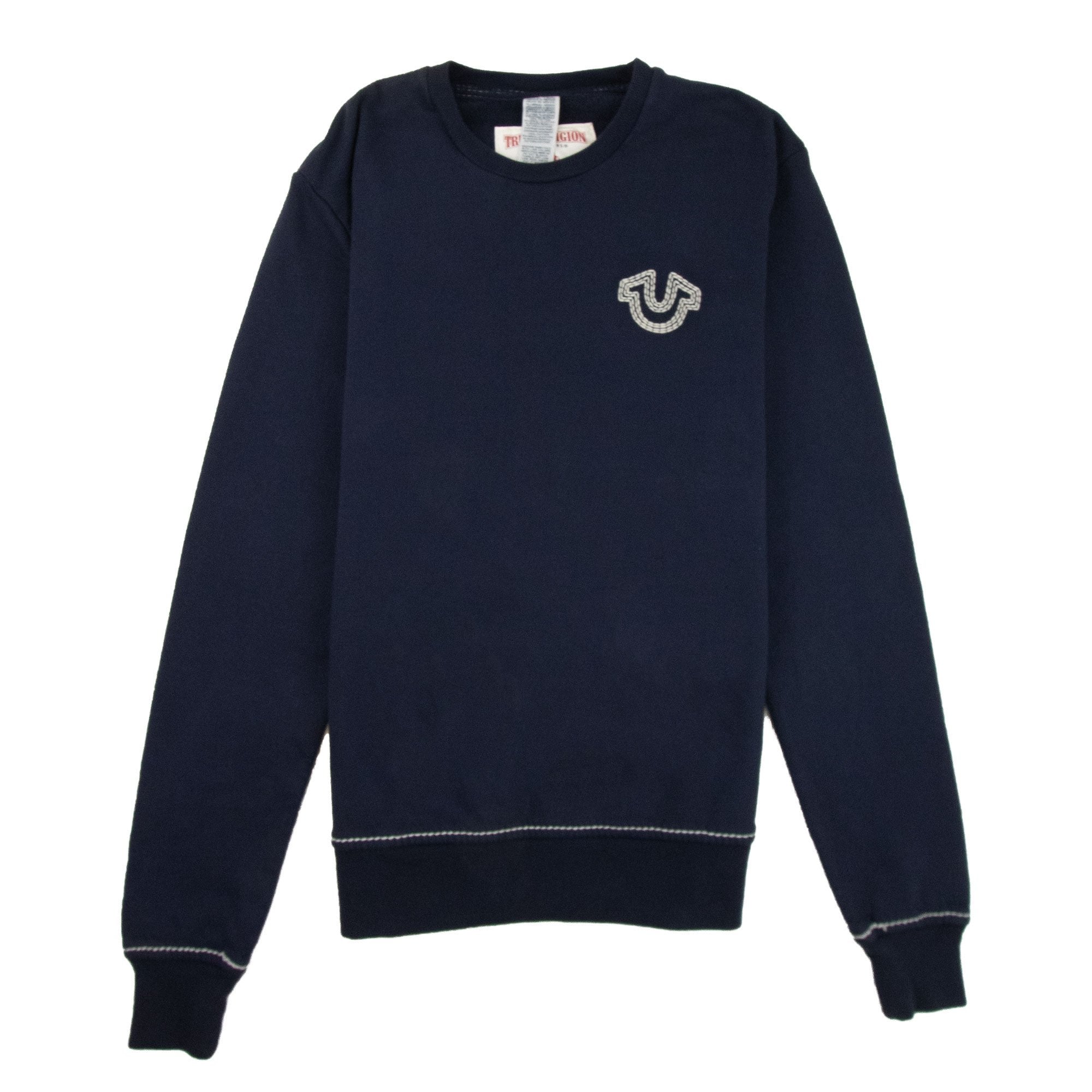 True Religion Qt Horseshoe Pullover Sweatshirt Navy