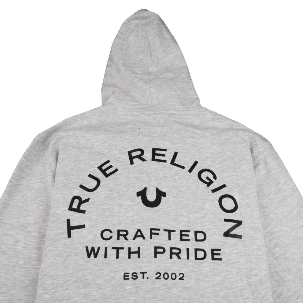 True Religion Crafted With Pride Hoodie Light Grey