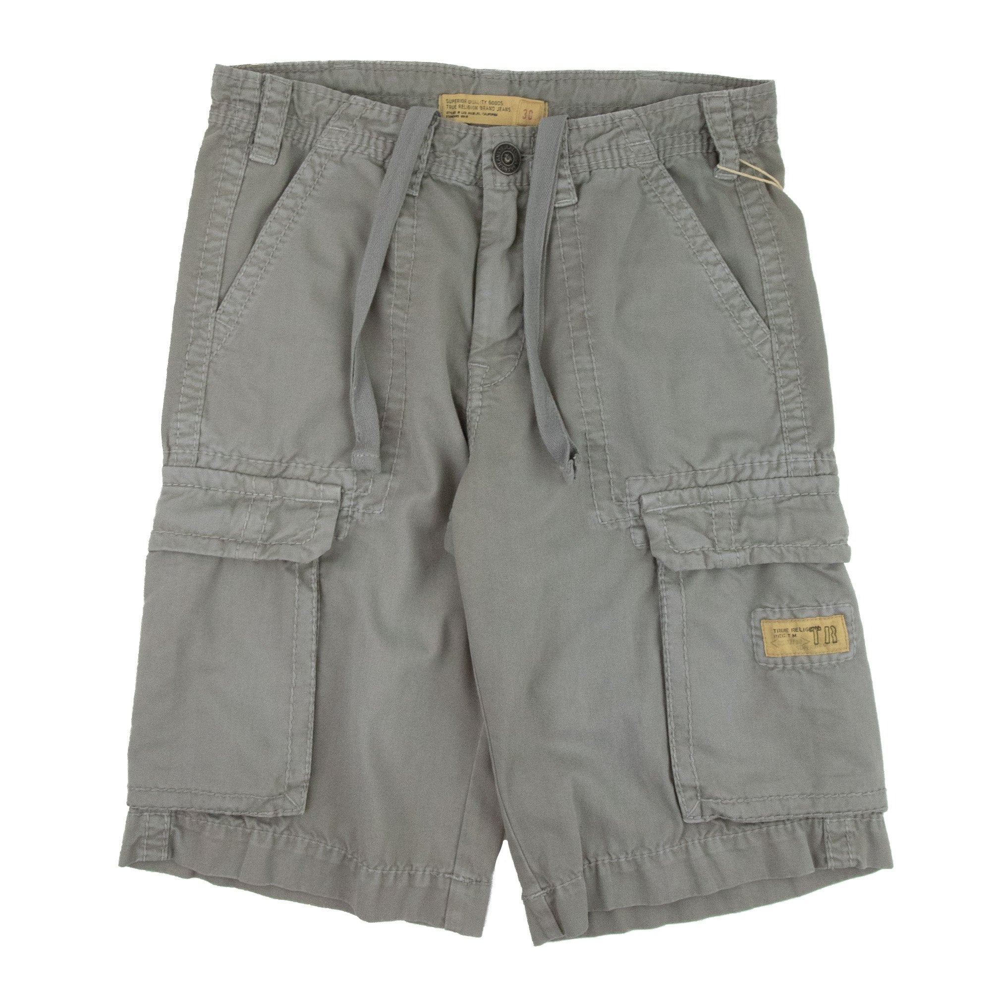 True Religion Isaac Cargo Shorts Grey
