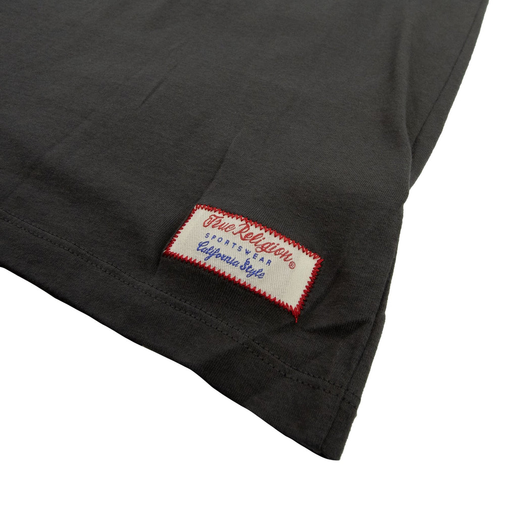 True Religion Traditional Logo Back Print Crewneck Charcoal