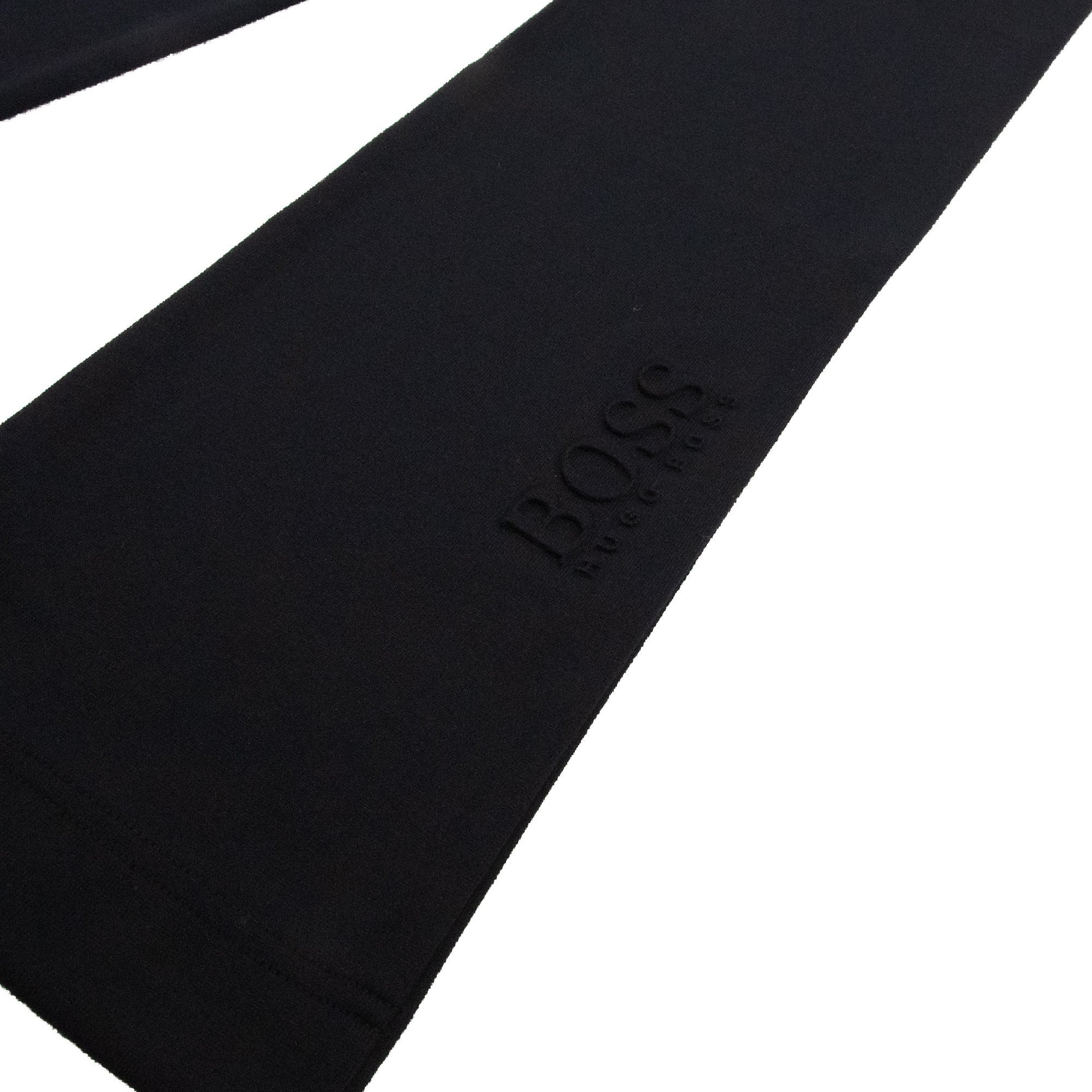 Hugo Boss Hadiko Embossed Logo Straight Cuff Tracksuit Bottoms Black