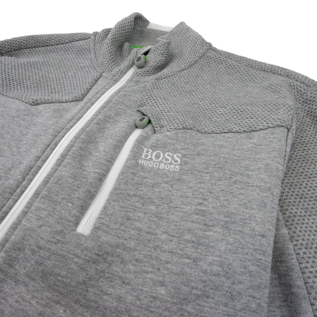Hugo Boss Skavon Funnel Neck Tracksuit Top Grey