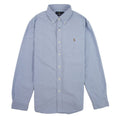 Polo Ralph Lauren Slim Fit Button Collar Long Sleeve Shirt Blue