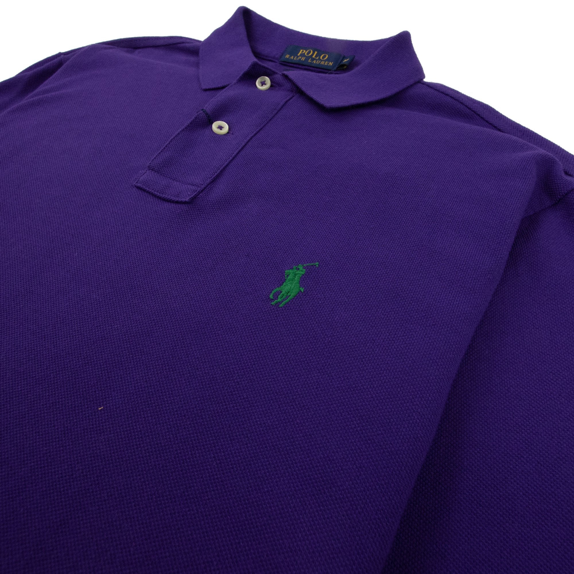 Polo Ralph Lauren Slim Fit Long Sleeve Polo Shirt Purple