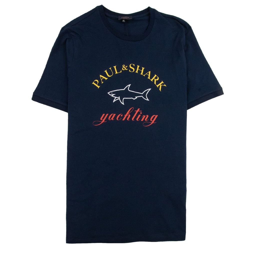 Paul And Shark Yachting Logo Ringer T-shirt Navy