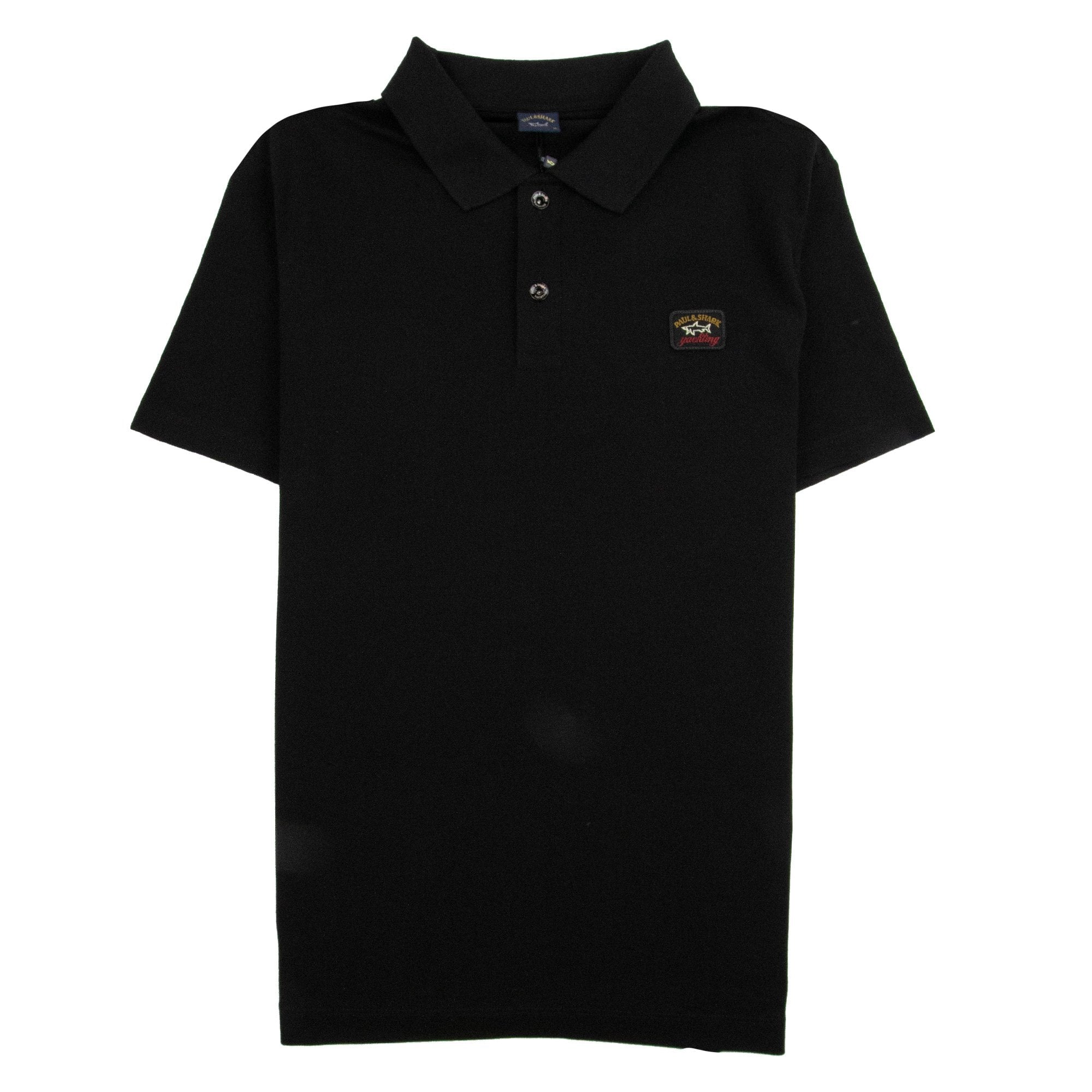 Paul And Shark Short Sleeve Badge Logo Polo Shirt Black