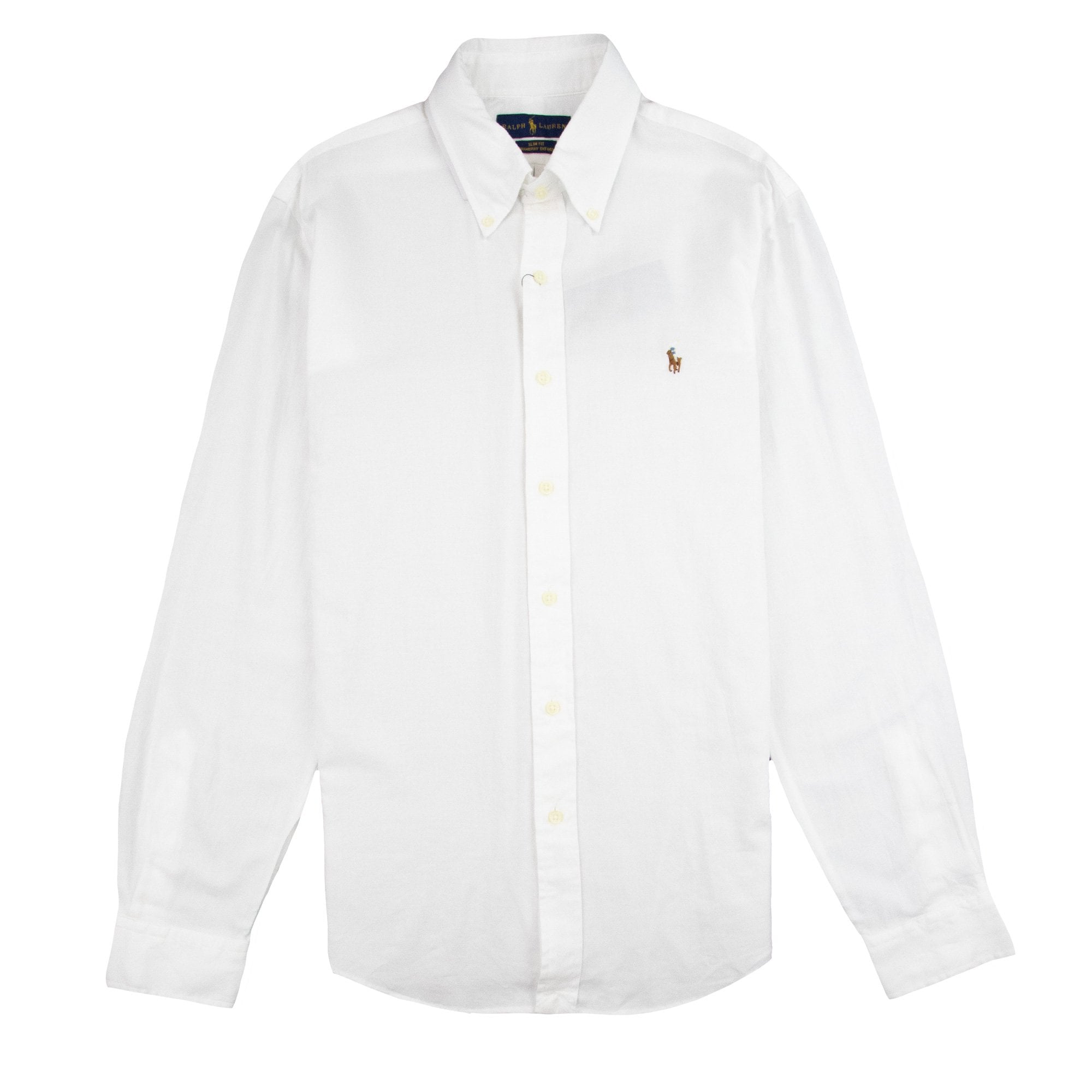 Polo Ralph Lauren Chambray Oxford Long Sleeve Shirt White