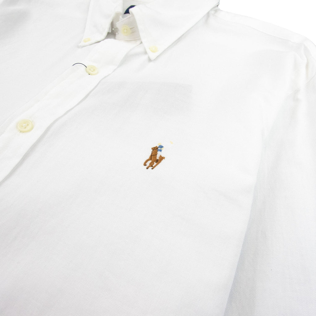 Polo Ralph Lauren Chambray Oxford Long Sleeve Shirt White