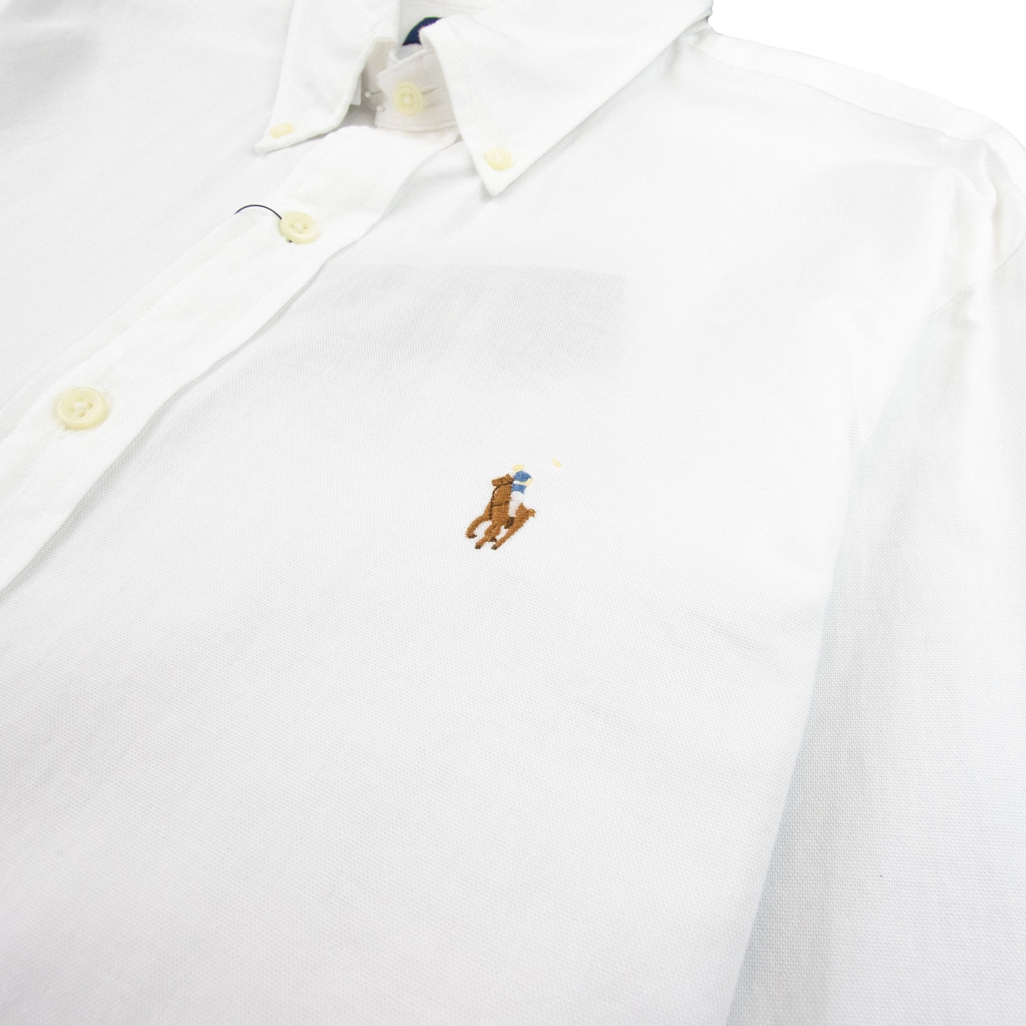Polo Ralph Lauren Chambray Oxford Long Sleeve Shirt White