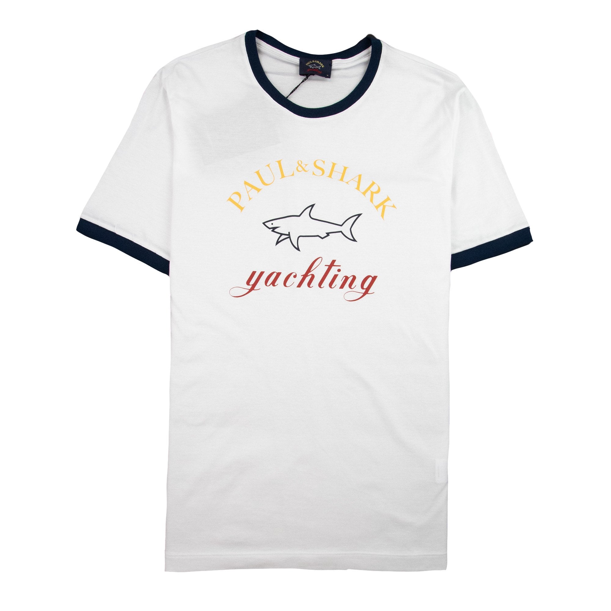 Paul And Shark Yachting Logo Ringer T-shirt White/Navy
