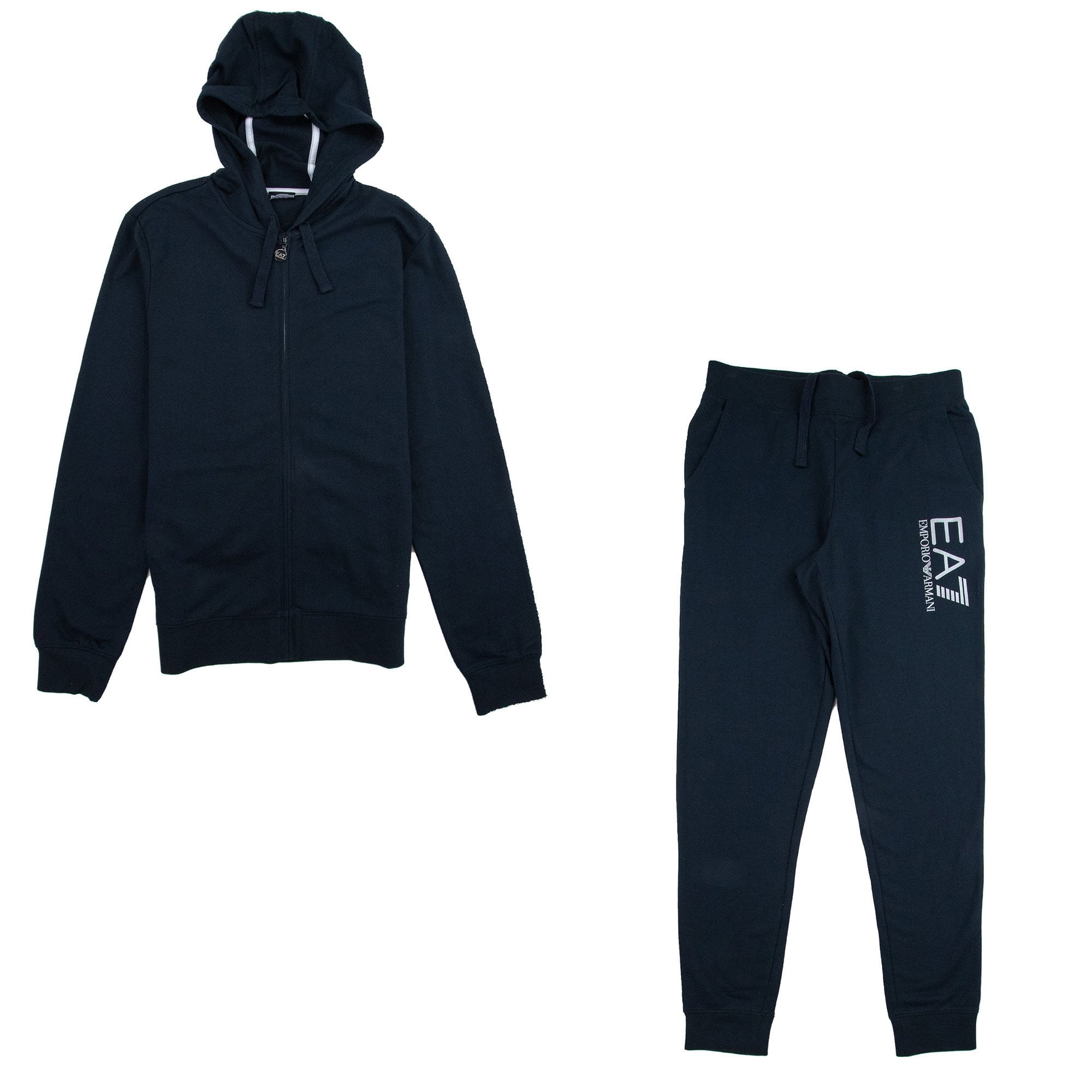 EA7 Silver Logo Tracksuit Darkslate