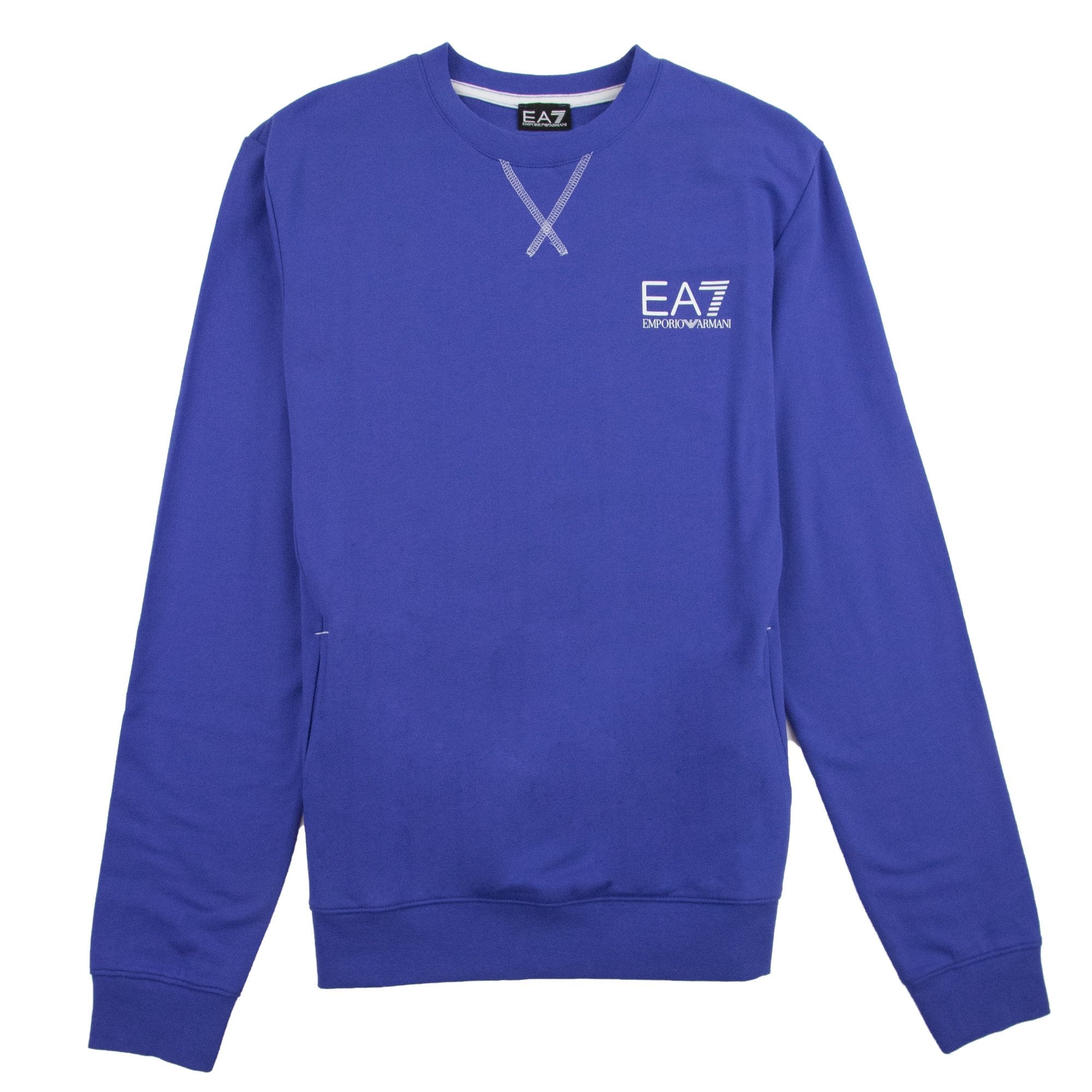EA7 Train Core ID Sweatshirt W/ Pockets Dazzling Blue