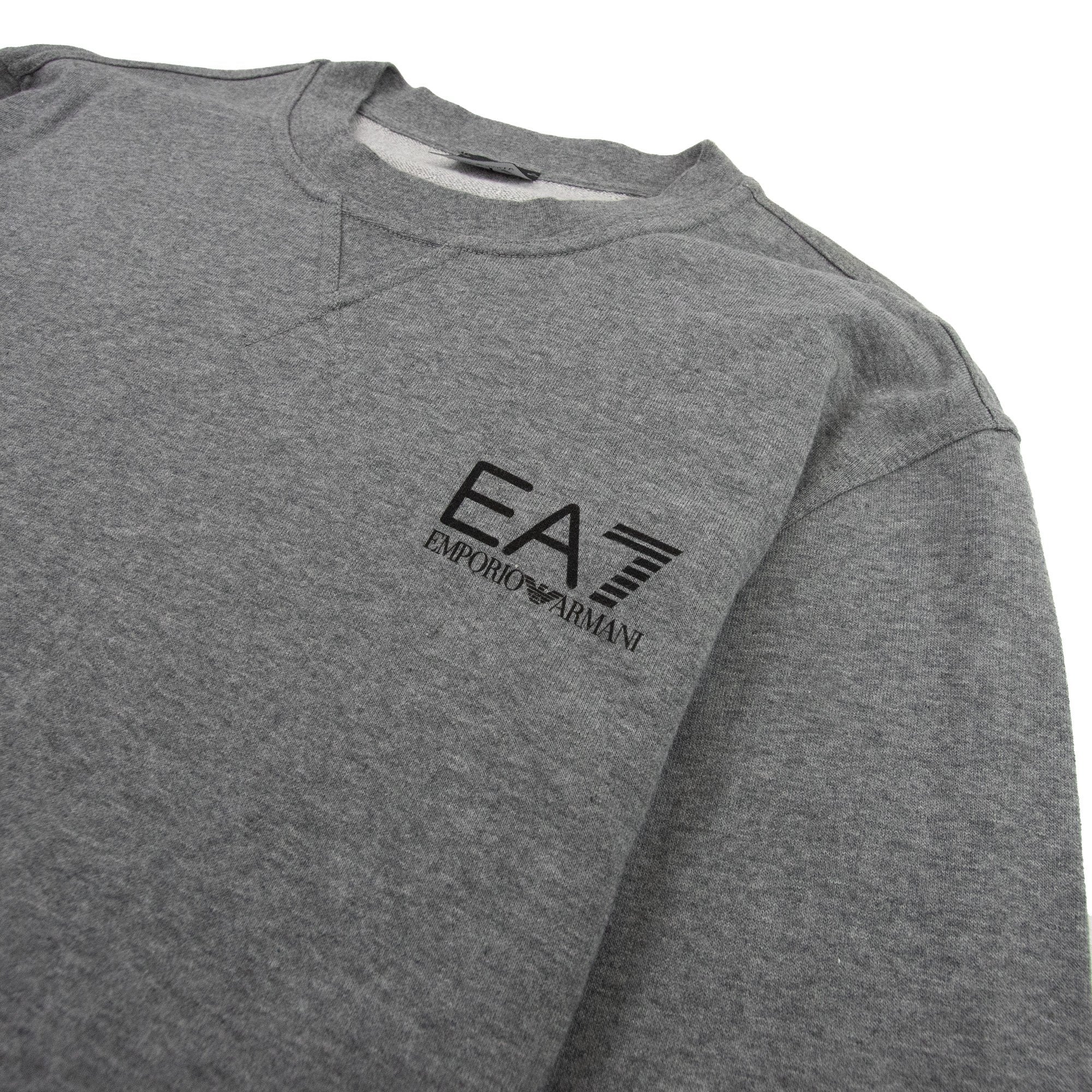 EA7 Small Logo Crewneck Sweatshirt Dark Grey