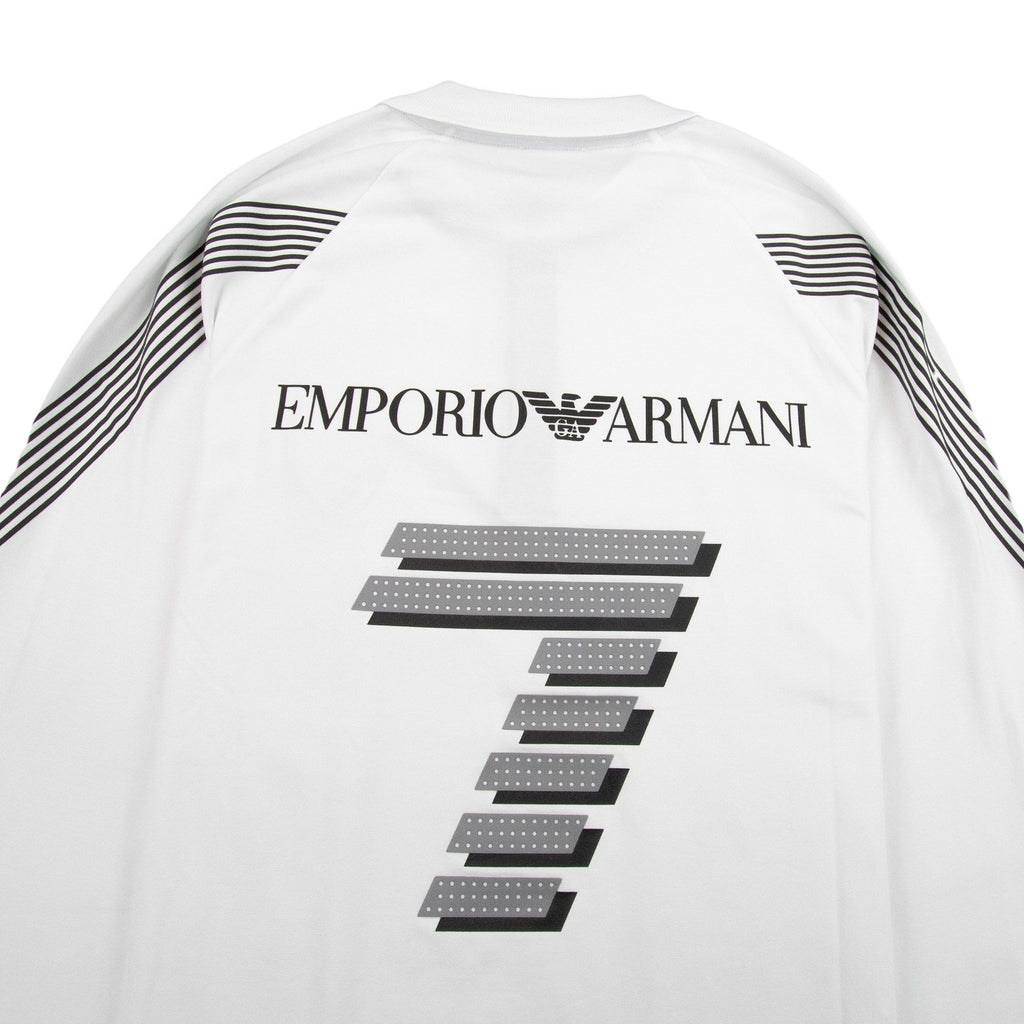 EA7 Train Soccer Long Sleeve Polo White