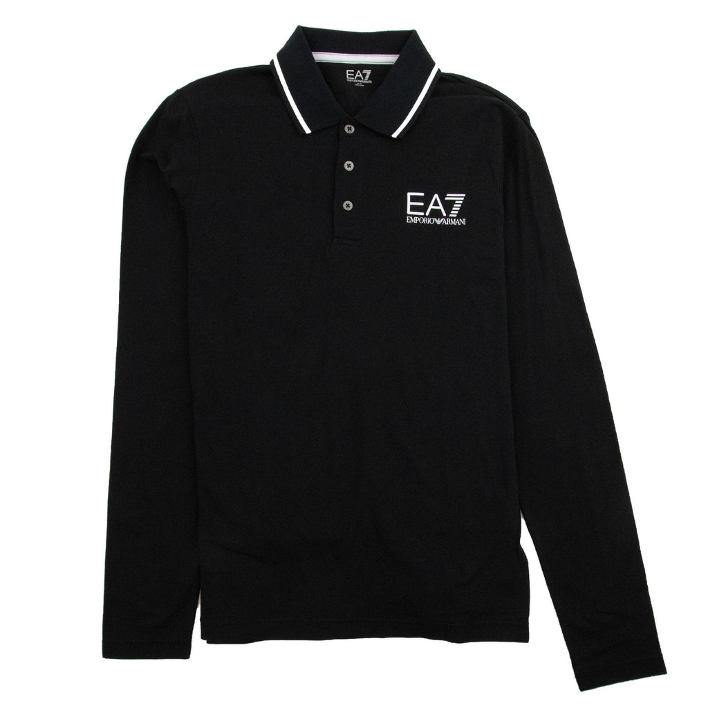 EA7 Train Core Id Long Sleeve Polo Shirt Black