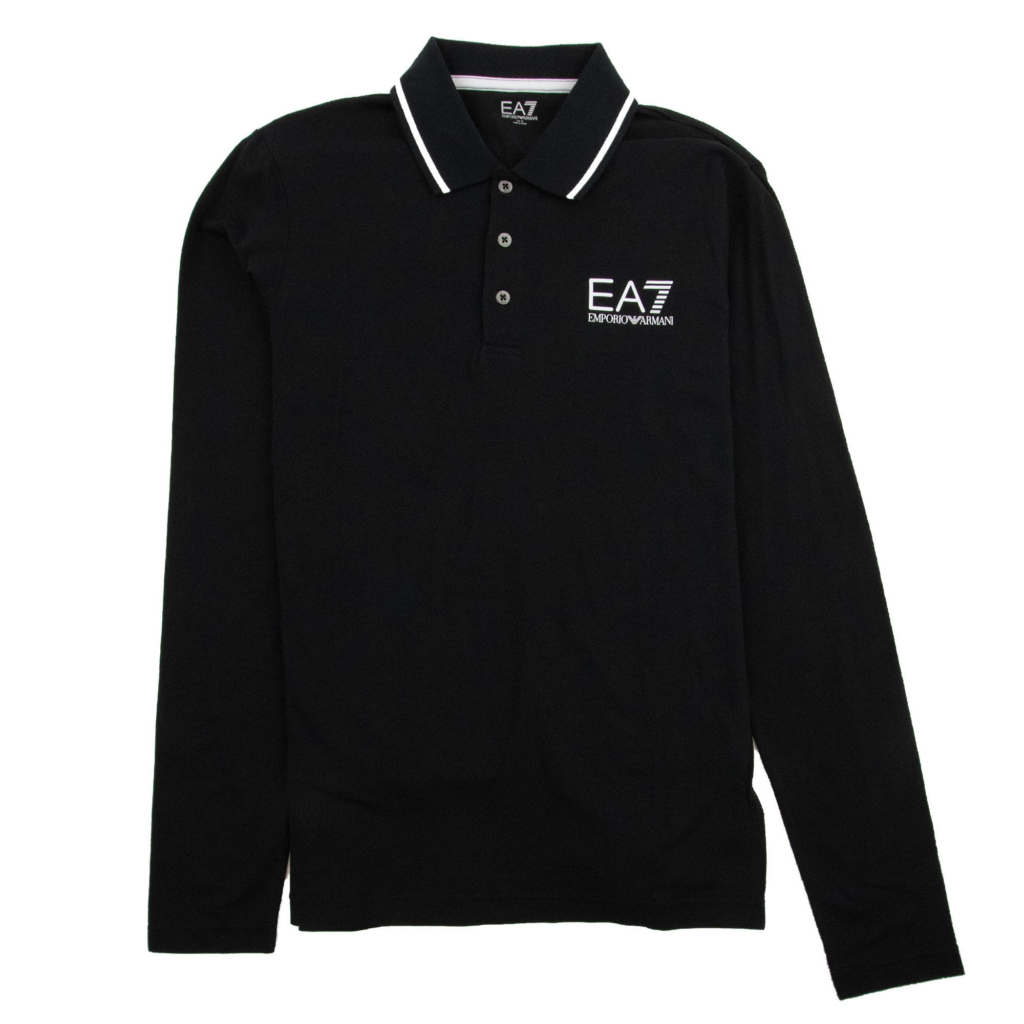EA7 Train Core Id Long Sleeve Polo Shirt Black