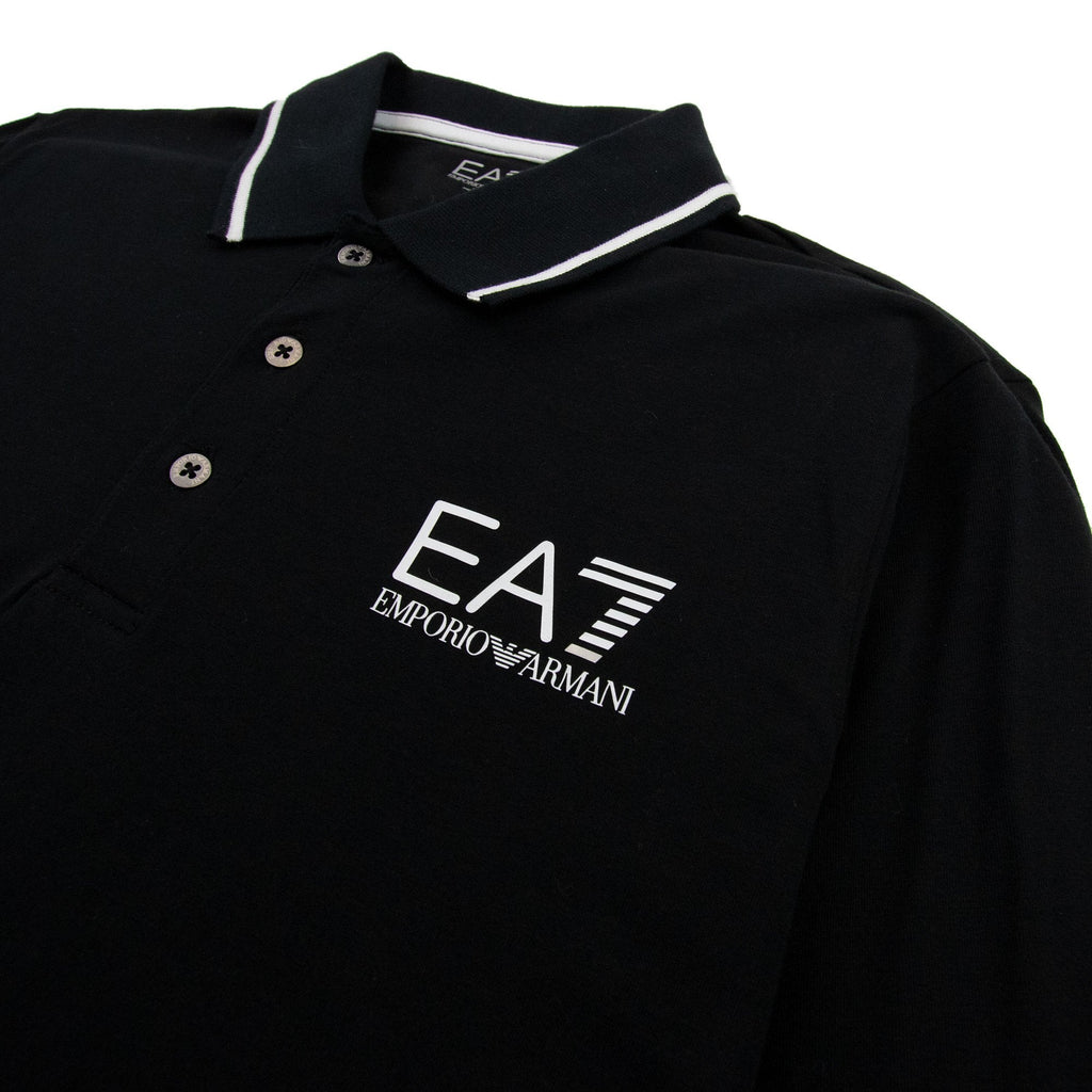 EA7 Train Core Id Long Sleeve Polo Shirt Black