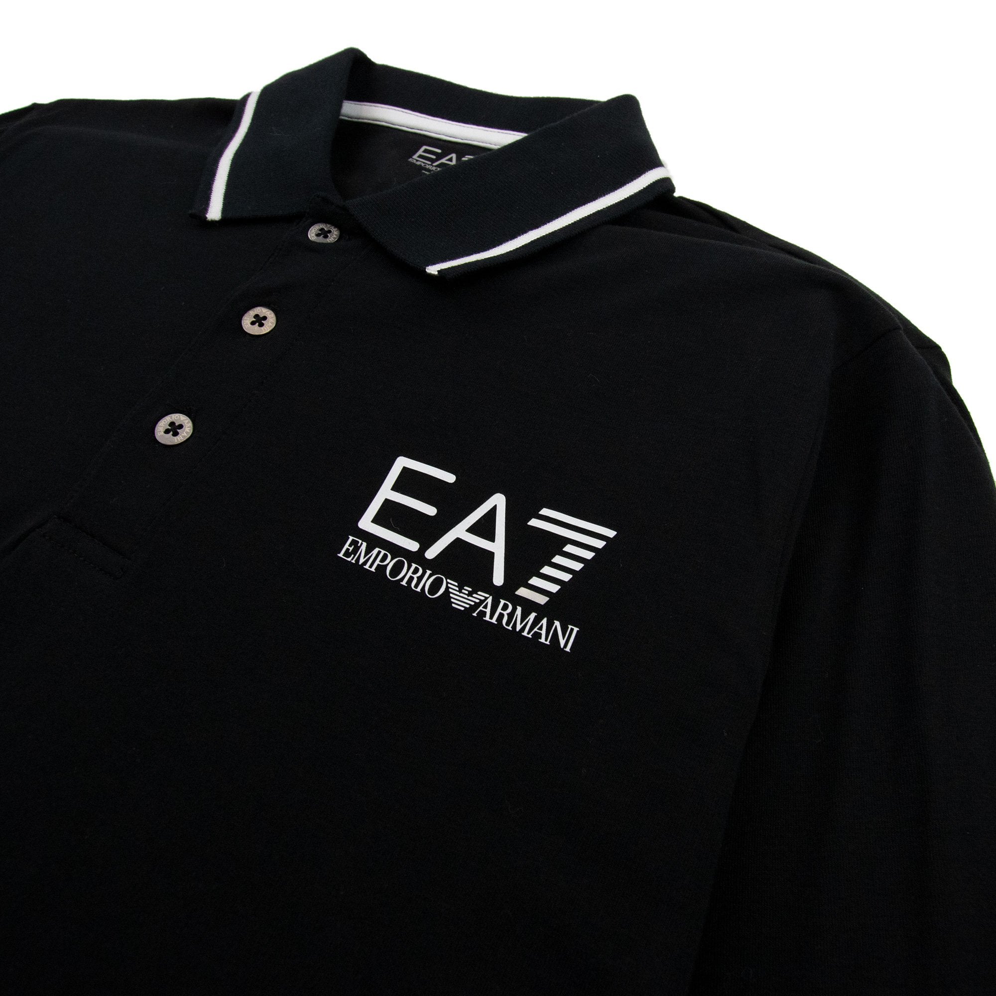 EA7 Train Core Id Long Sleeve Polo Shirt Black