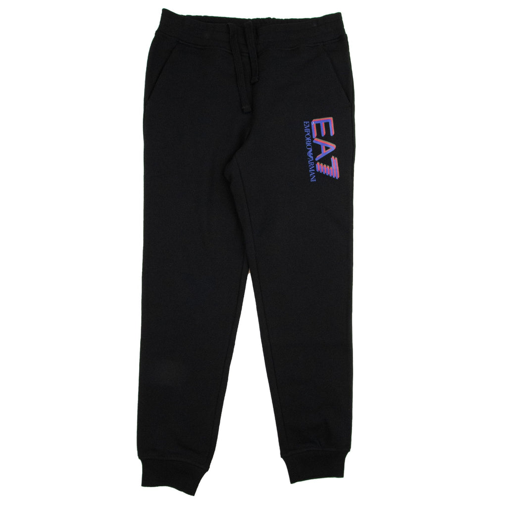 EA7 Triple Logo Press Stud Full Tracksuit Black