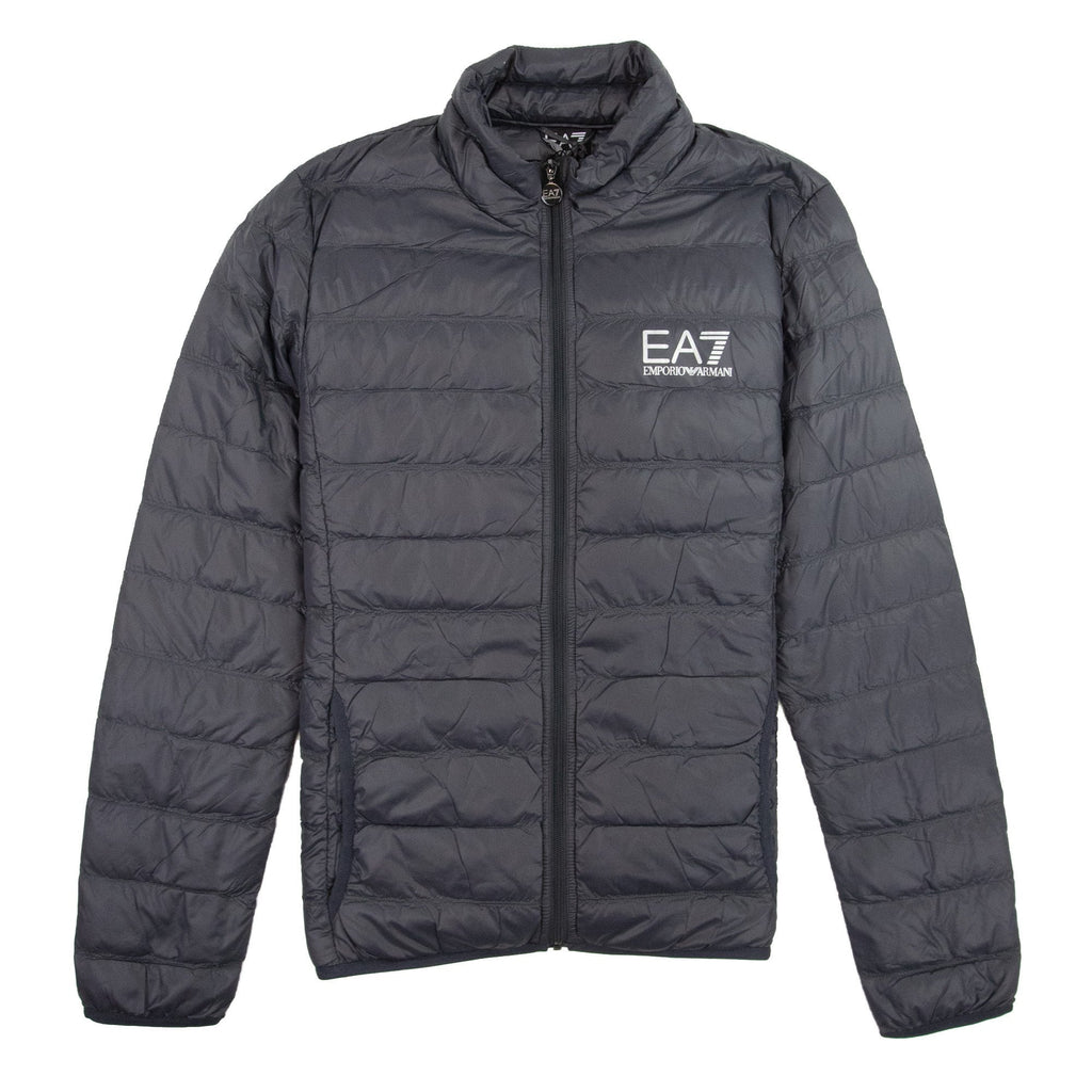 EA7 Funnel Neck Down Jacket Anthracite Grey