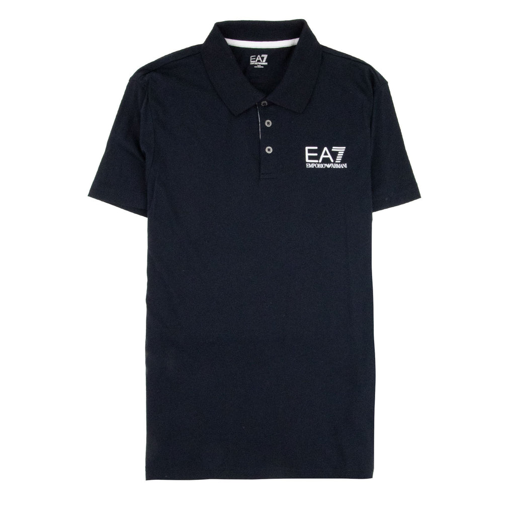 EA7 Train Core Back & Stripe Polo Shirt black