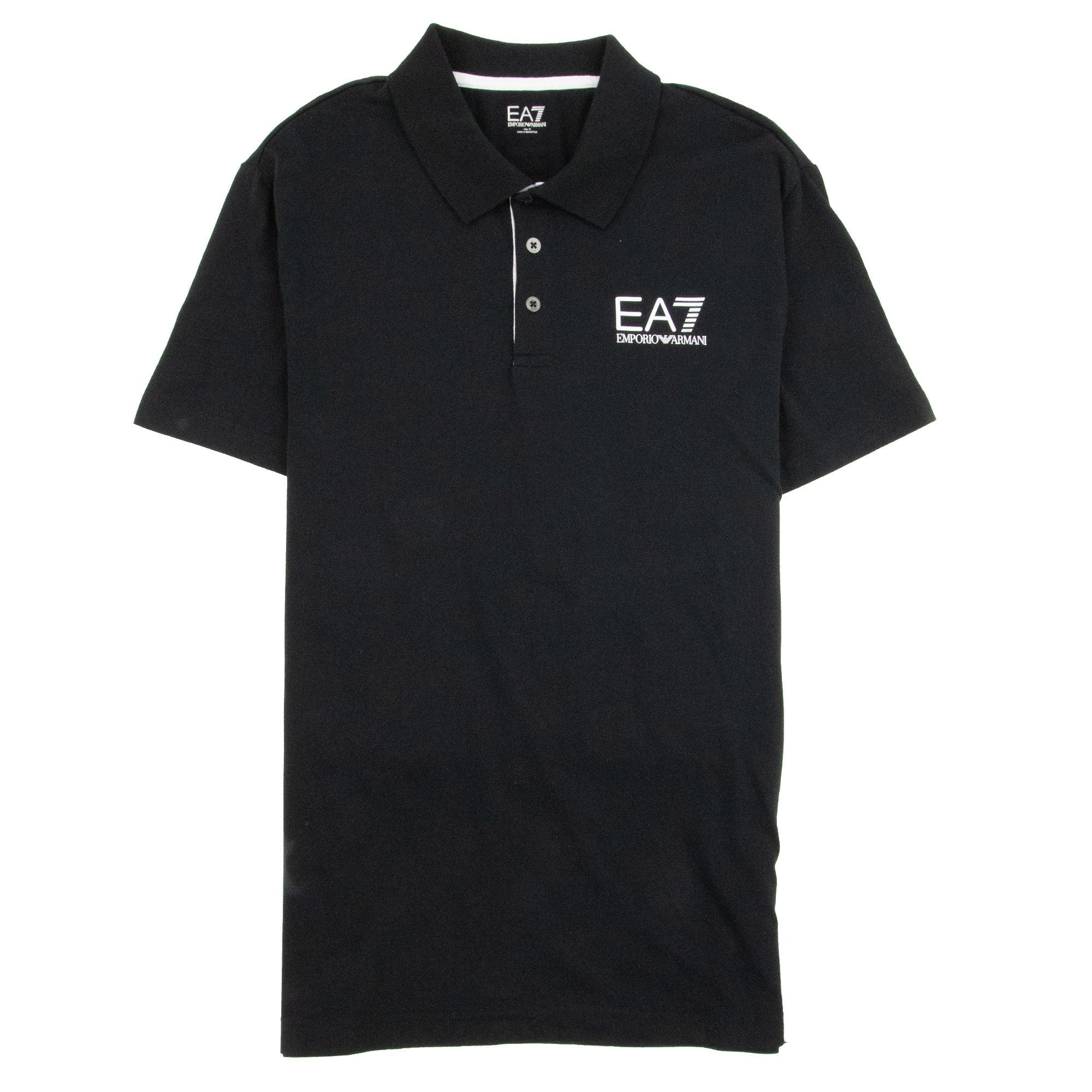 EA7 Train Core Back & Stripe Polo Shirt Black