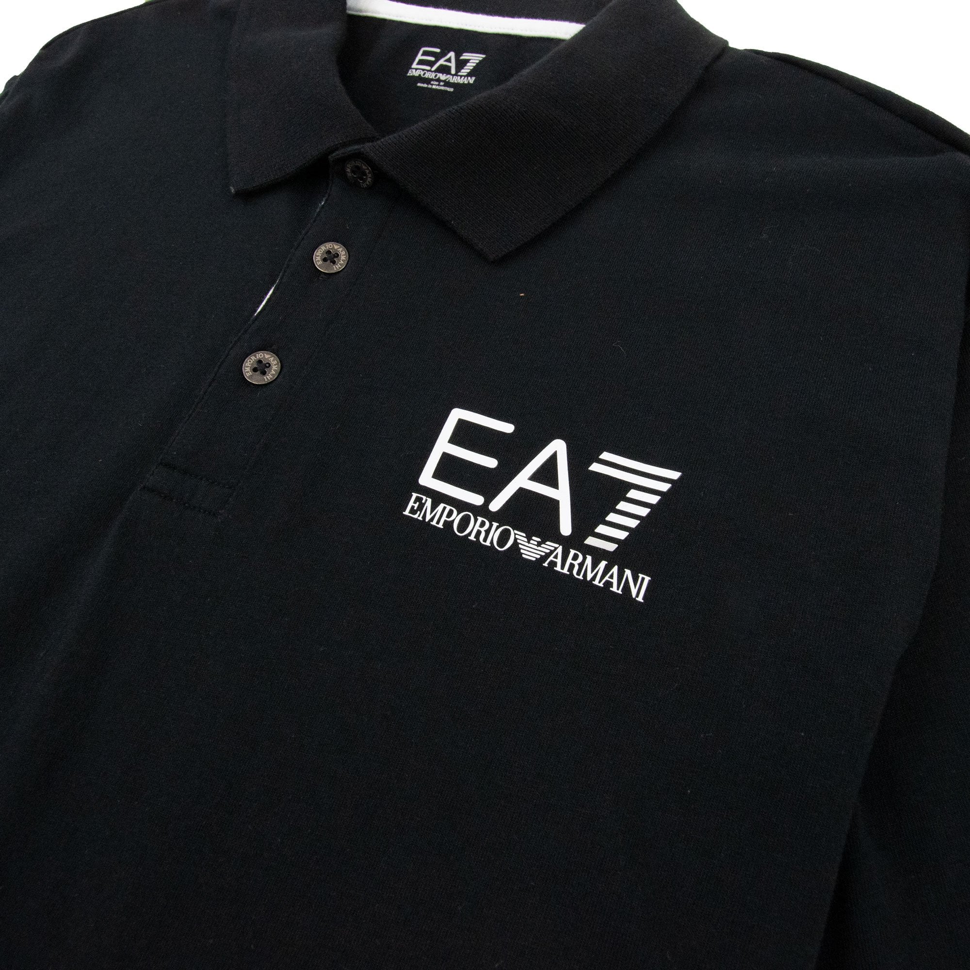 EA7 Train Core Back & Stripe Polo Shirt Black