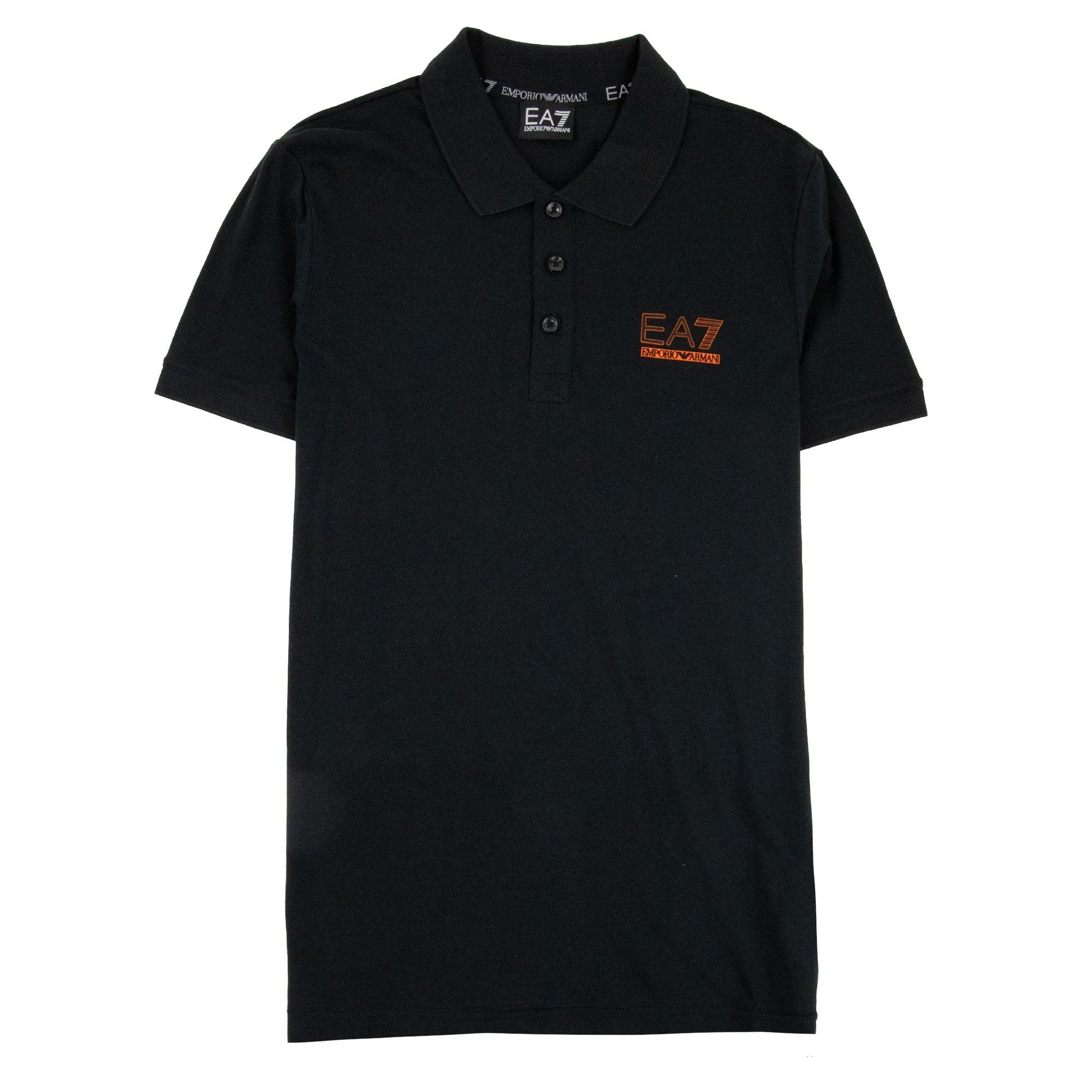 EA7 Train Evolution Short Sleeve Polo Shirt Black