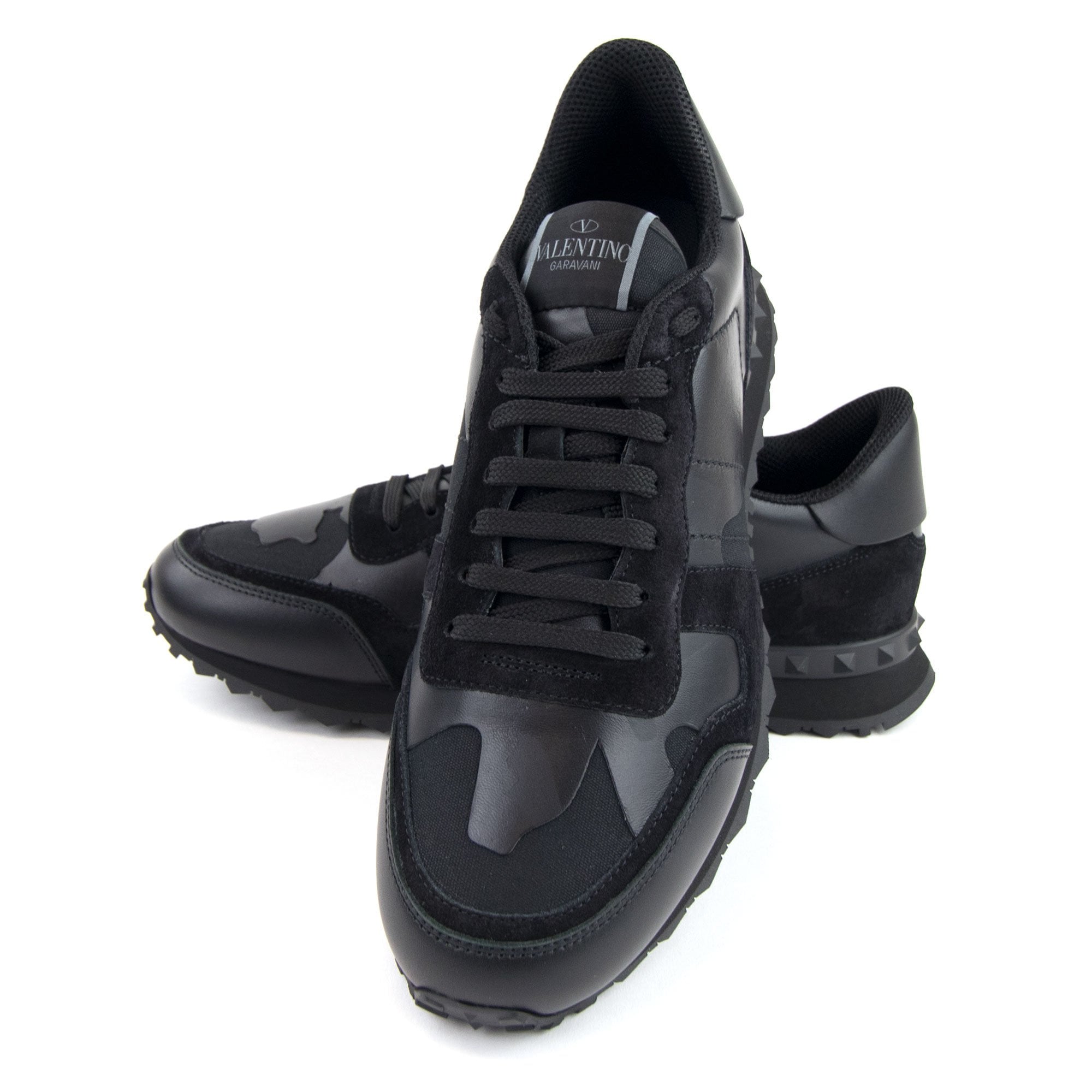 Valentino Camo Rockrunner Sneaker Black 0NO