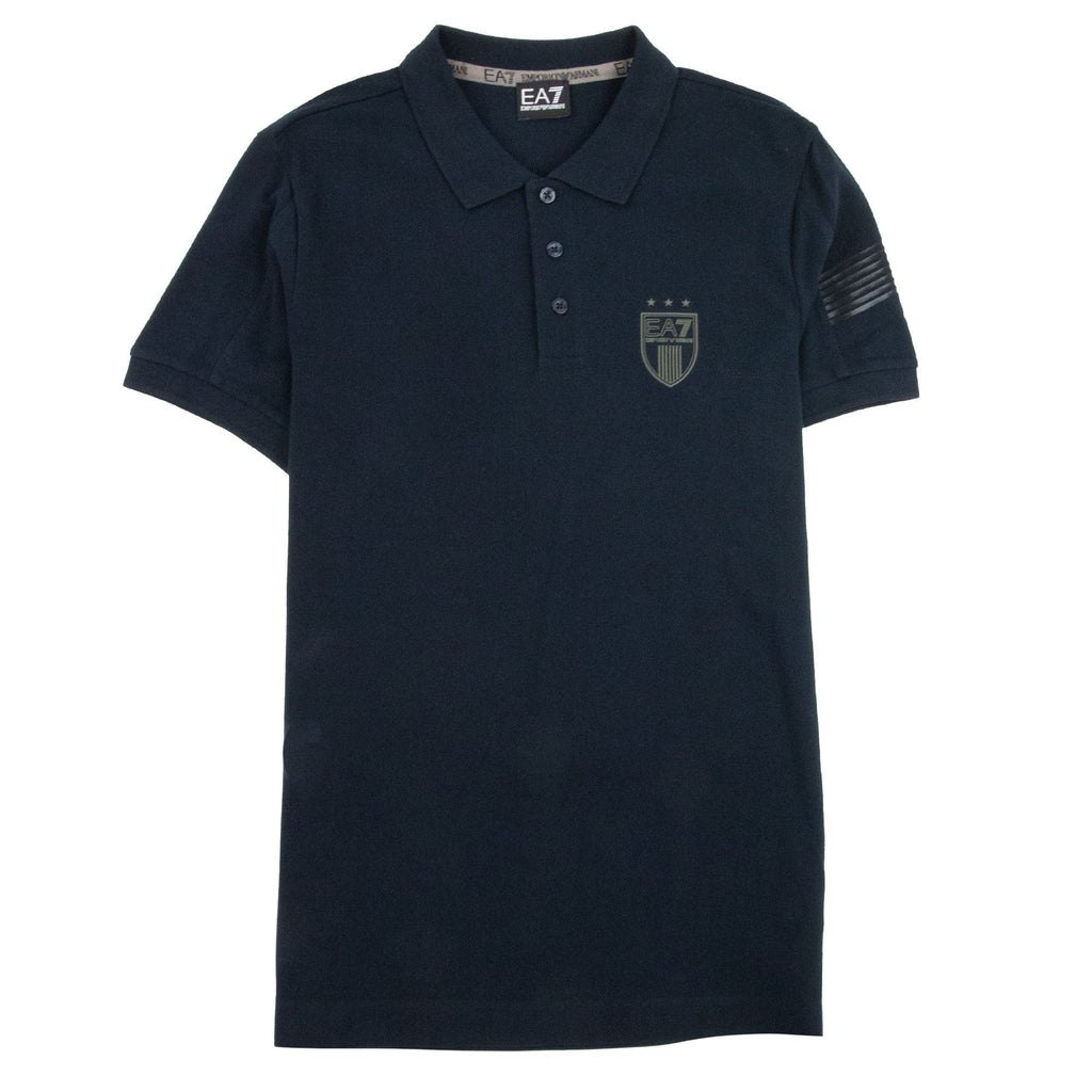EA7 Train Big Logo Short Sleeve Polo Shirt Darkslate