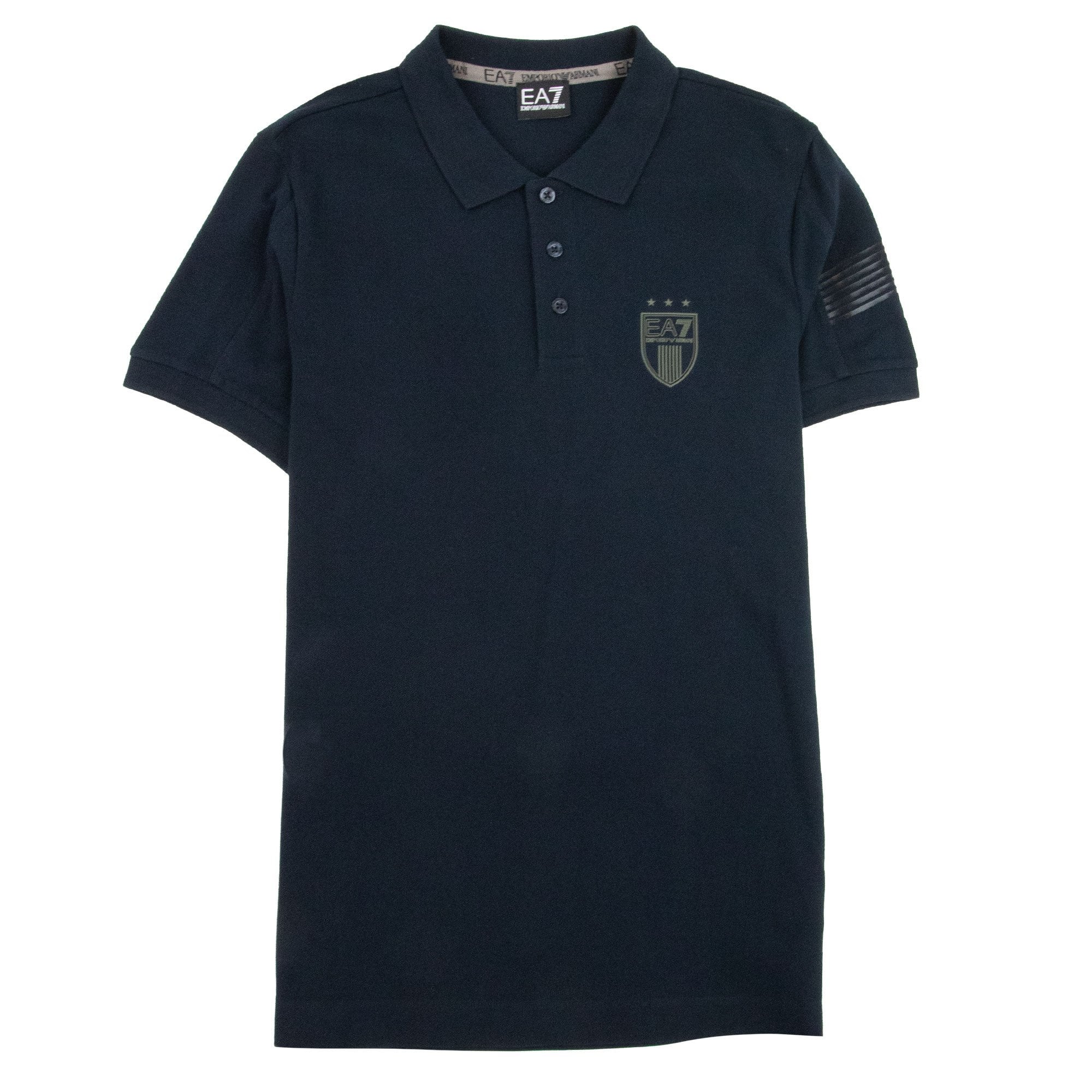 EA7 Train Big Logo Short Sleeve Polo Shirt Darkslate