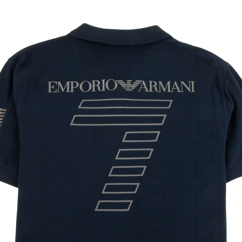 EA7 Train Big Logo Short Sleeve Polo Shirt Darkslate