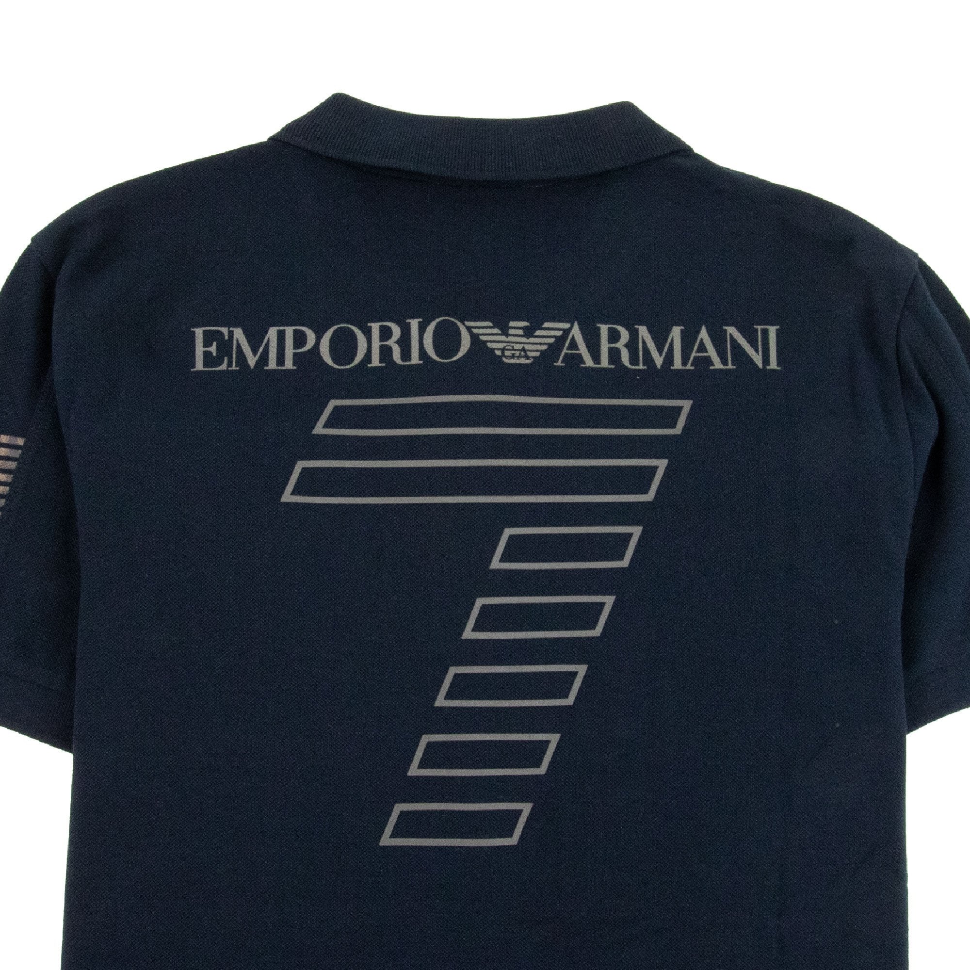 EA7 Train Big Logo Short Sleeve Polo Shirt Darkslate