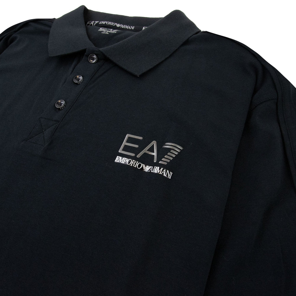 Ea7 Train Evolution Stretch Short Sleve Polo Shirt Black