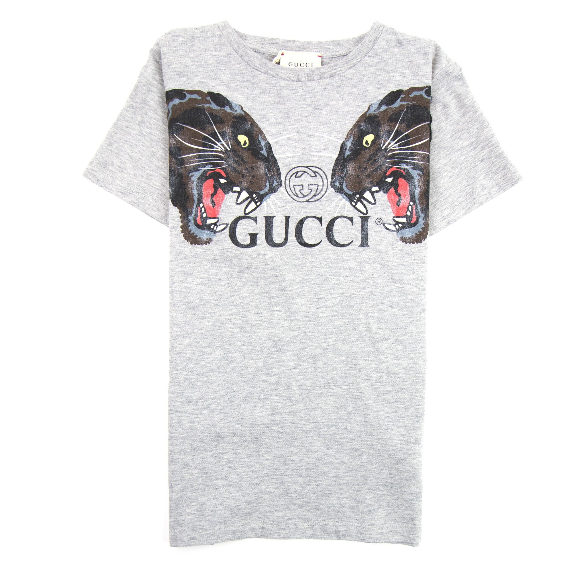 Gucci Junior Panthers T-Shirt Grey 1151