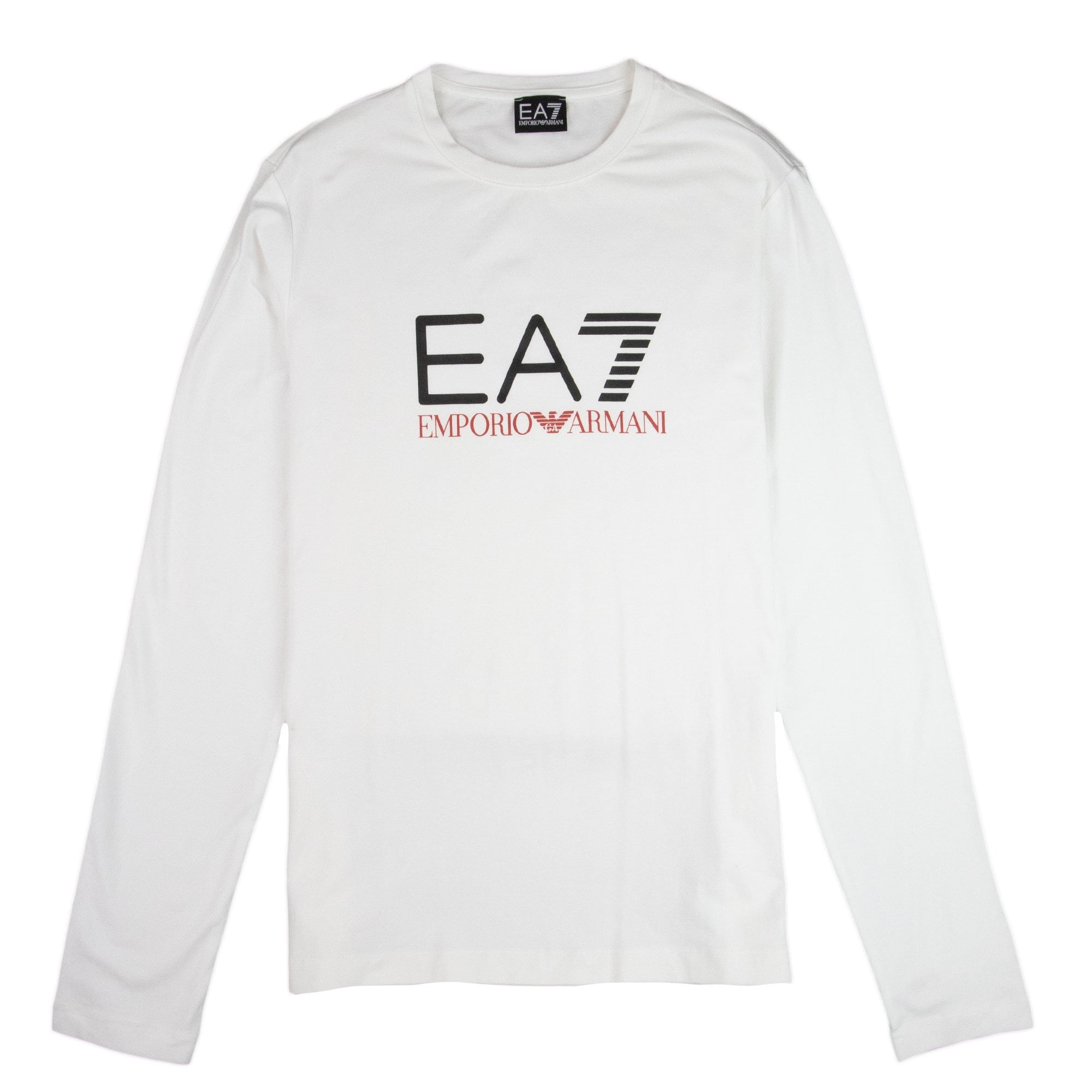 EA7 Train Graph Large Logo Long Sleeve T-Shirt White