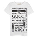 Gucci Junior Logomania Print T-shirt Cream/Black 9024