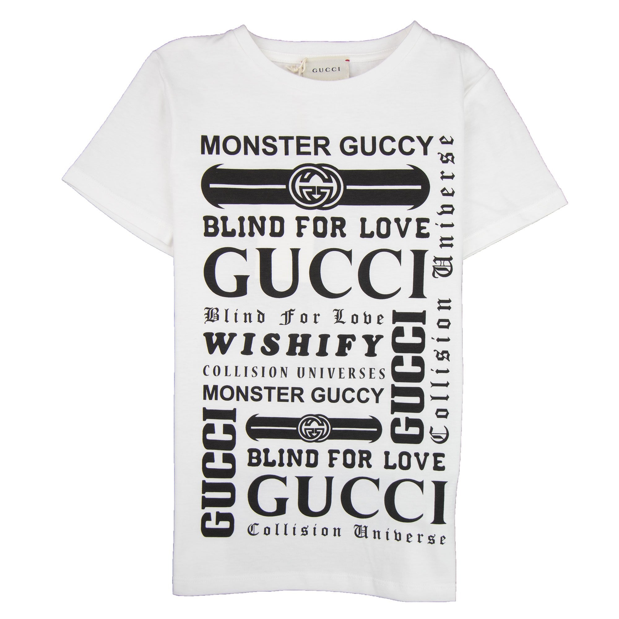 Gucci Junior Logomania Print T-shirt Cream/Black 9024
