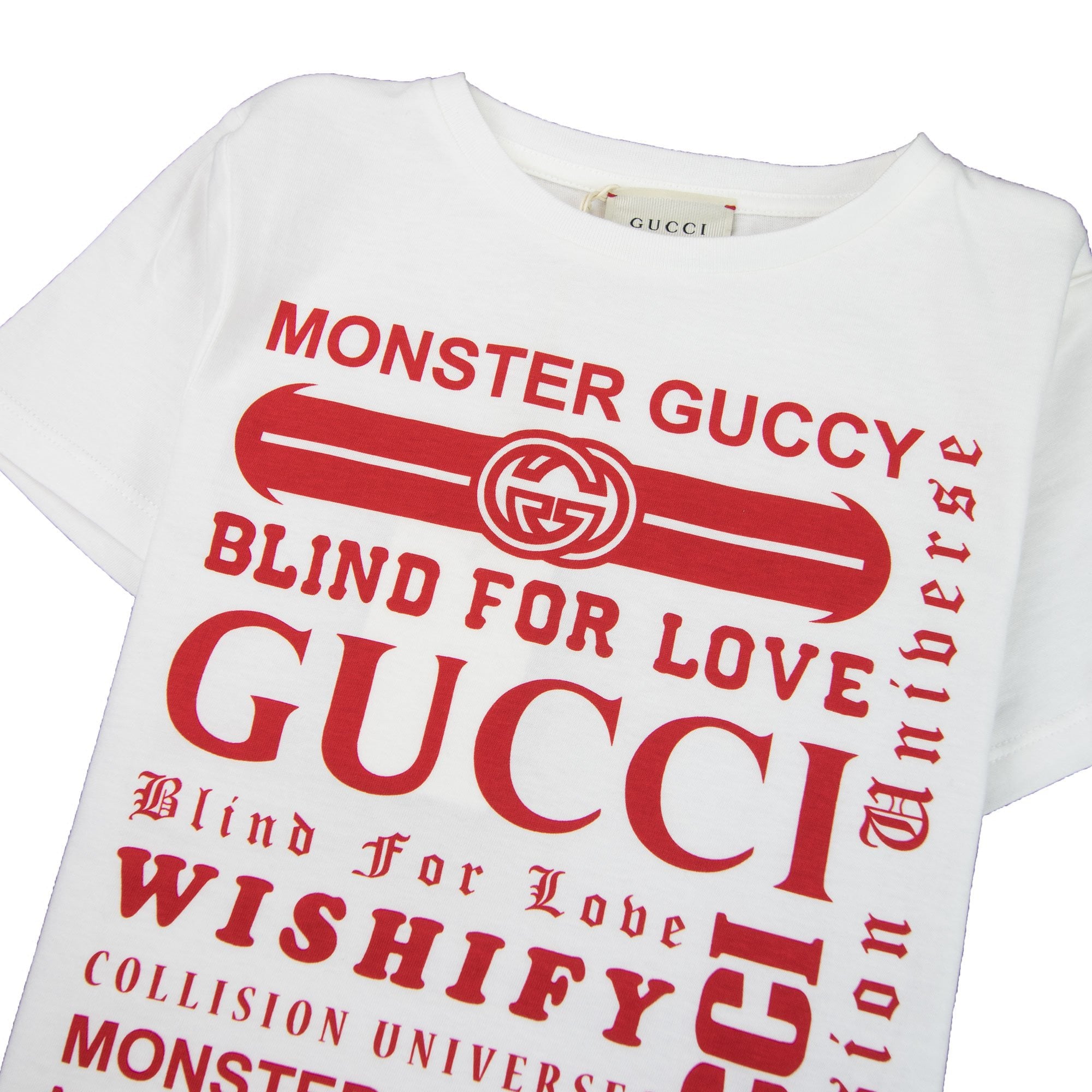 Gucci Junior Logomania Print T-Shirt Cream/Red 9250 | ONU – Onu