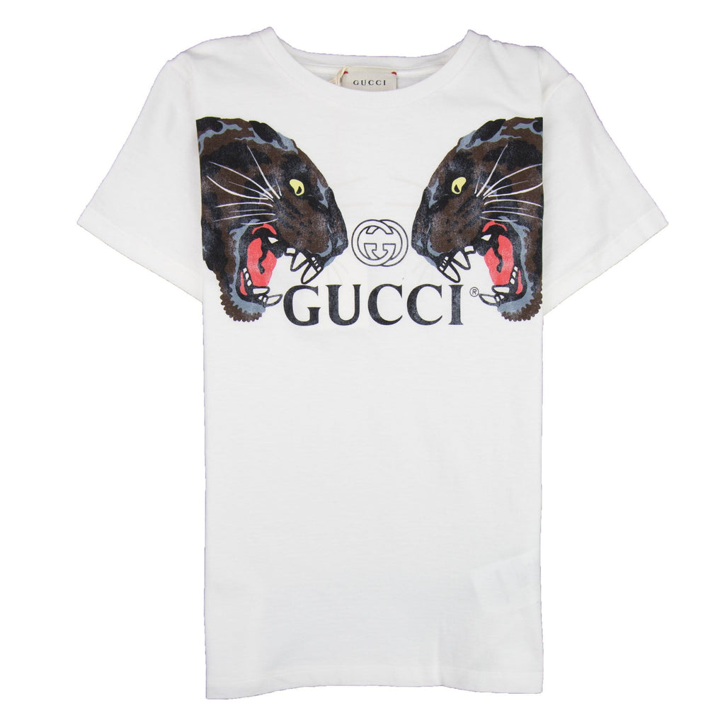 Gucci Junior Panthers T-Shirt White 9061