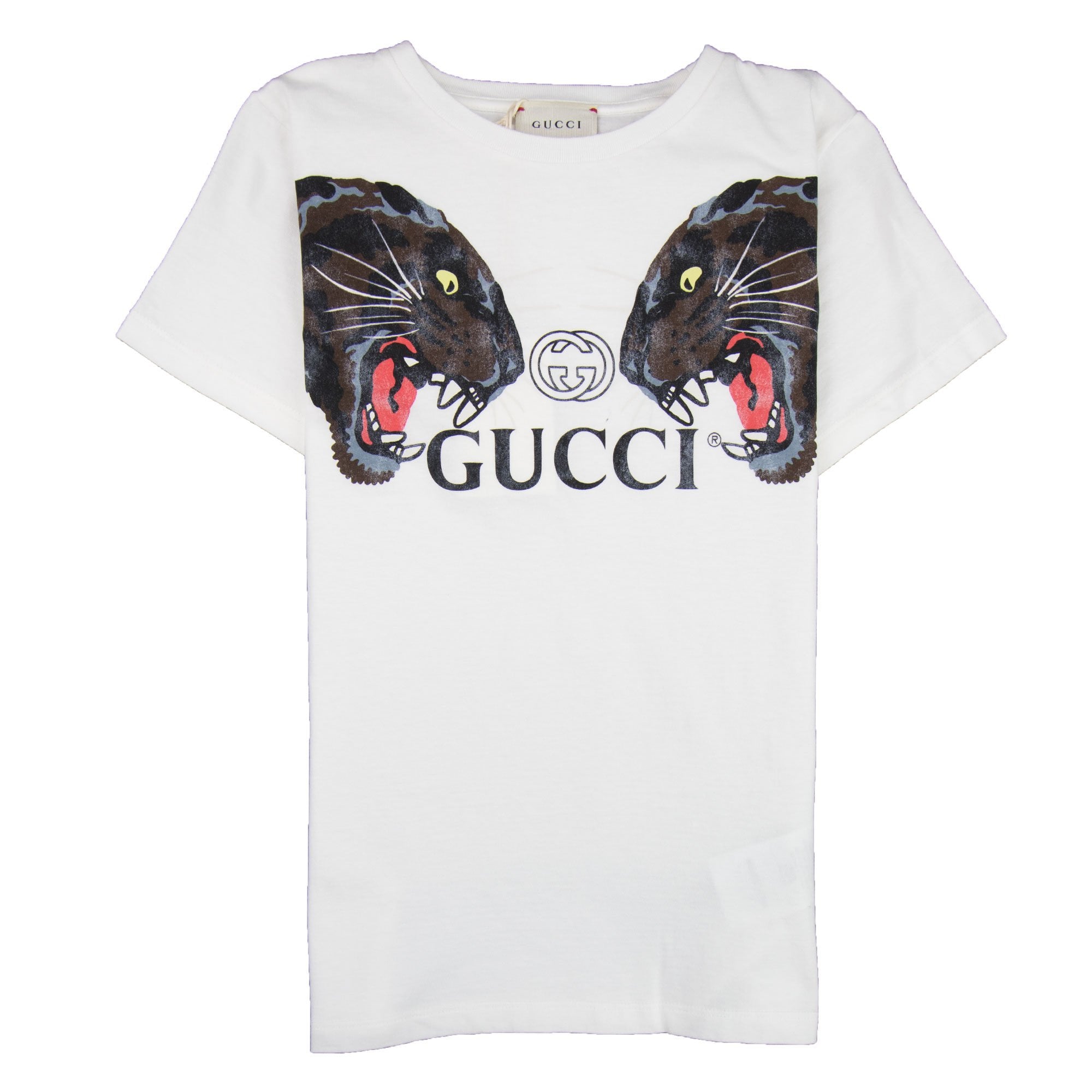 Gucci Junior Panthers T-Shirt White 9061