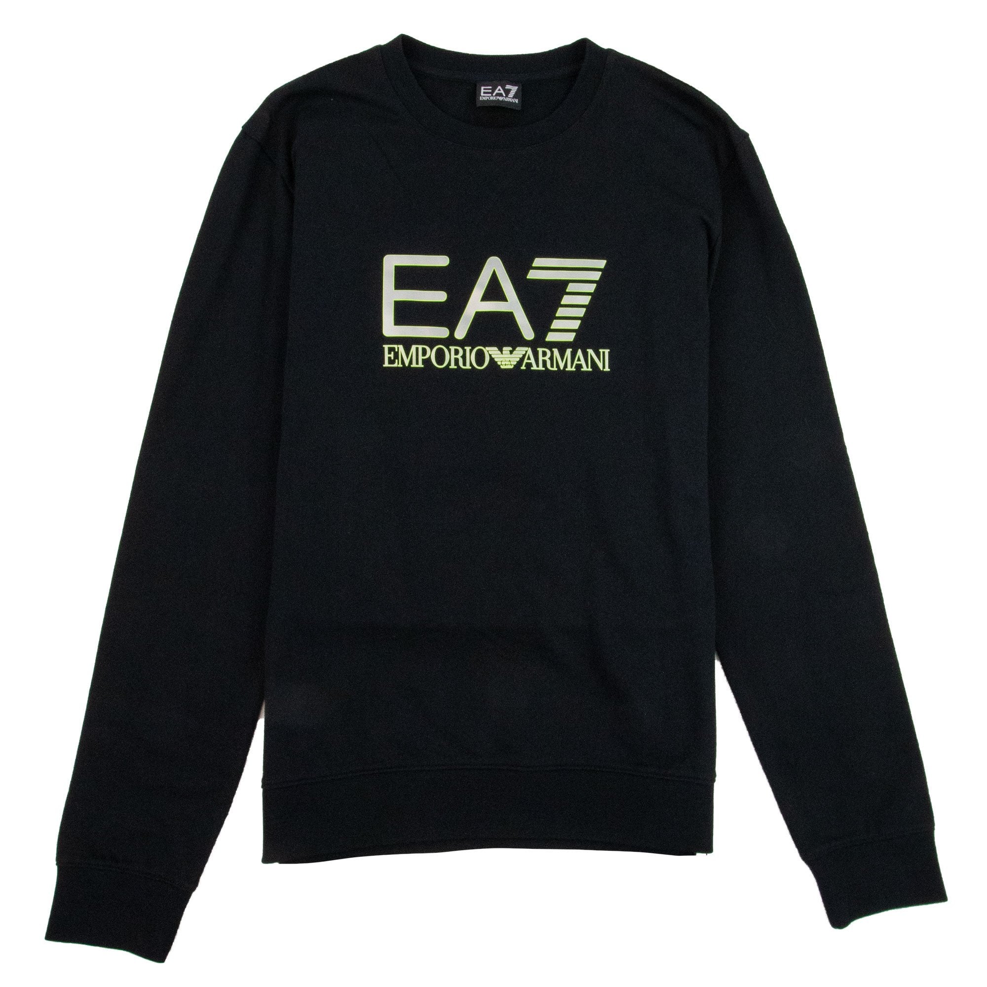 EA7 Train Visibility Crewneck Sweatshirt Black/lime